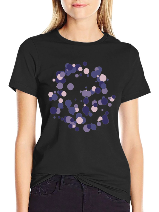Abstract Polka Dot T-Shirt - Stylish Black Tee