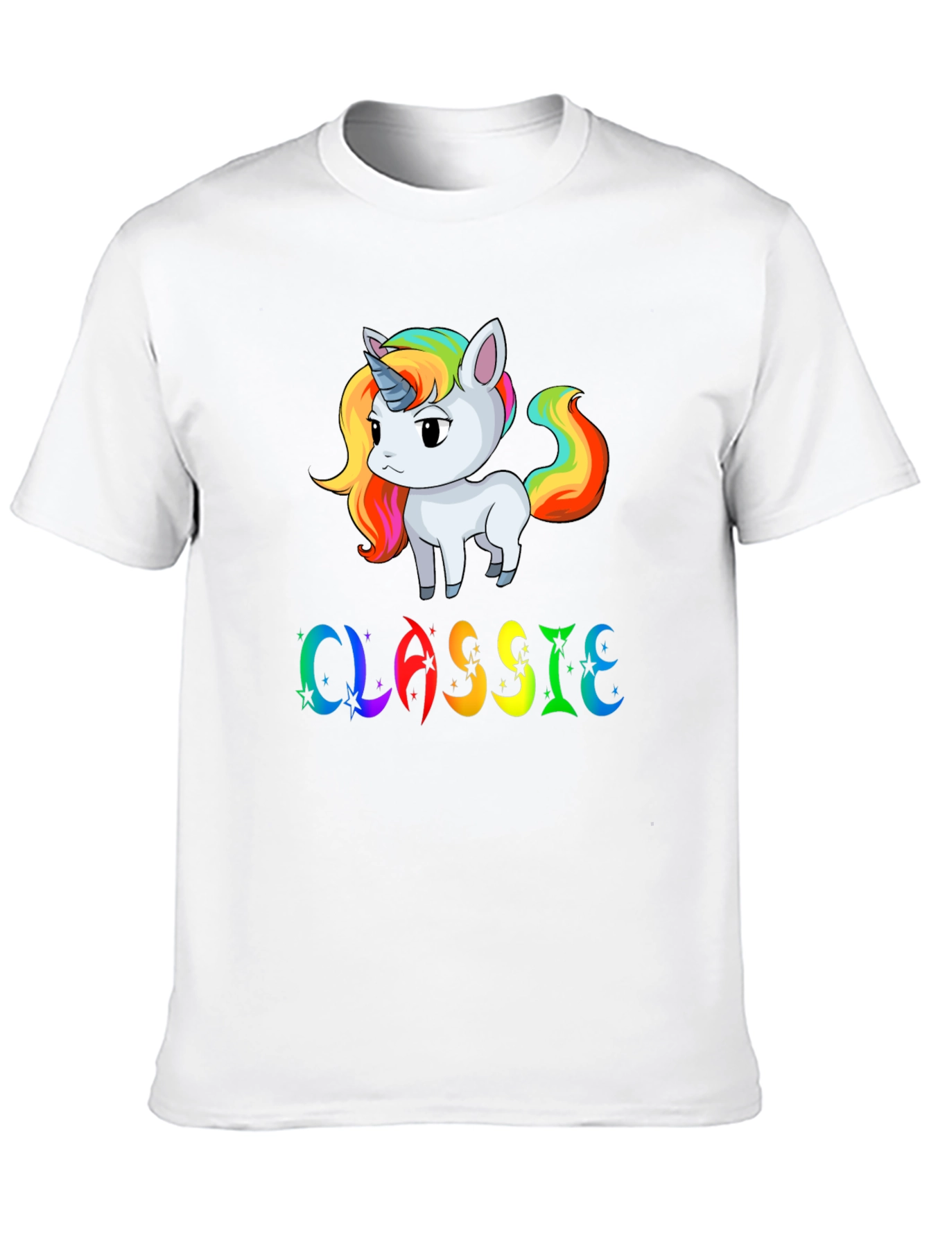 Rainbow Unicorn Classic Graphic T-Shirt