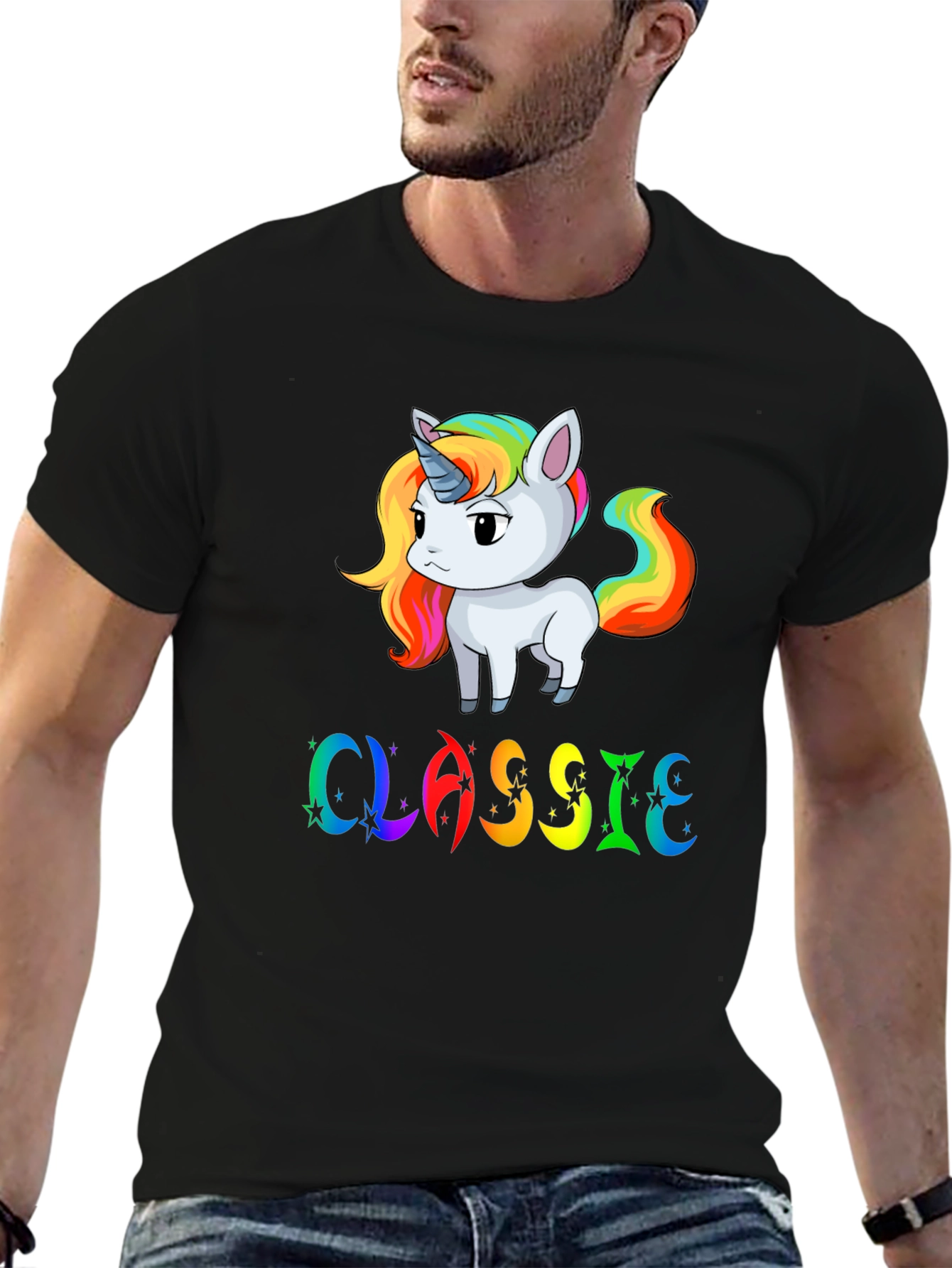 Rainbow Unicorn Classic Graphic T-Shirt