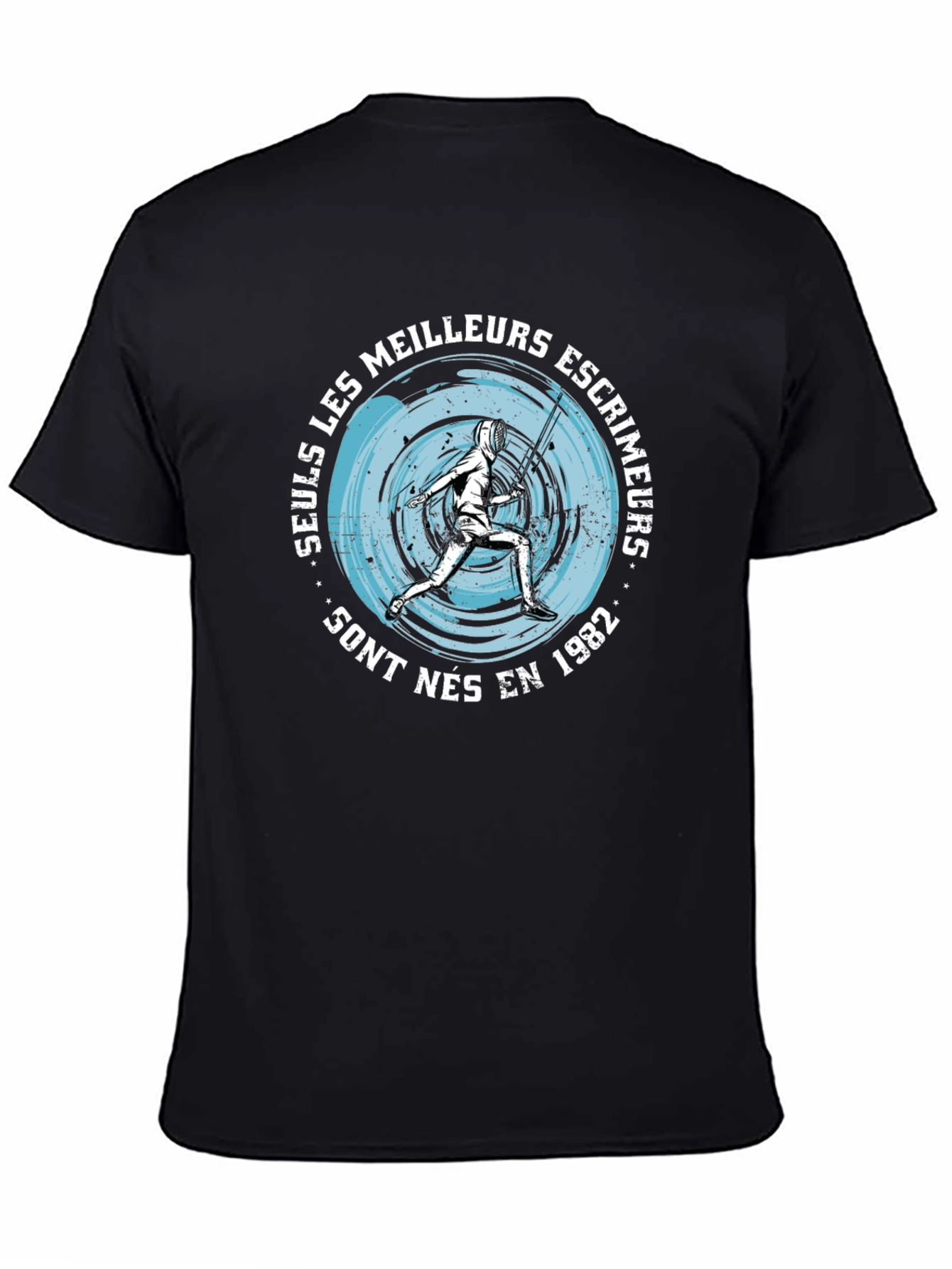 Fencing T-Shirt: Seuls Les Meilleurs Escrimeurs 1982 Black Tee