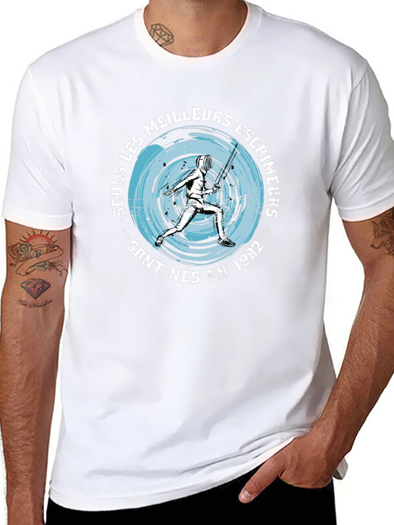 Fencing T-Shirt: Seuls Les Meilleurs Escrimeurs 1982 Black Tee