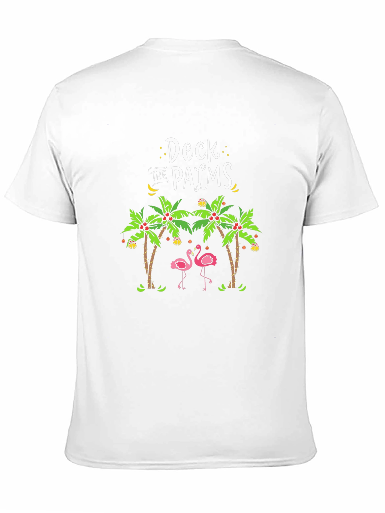 Deck the Palms Flamingo Holiday T-Shirt