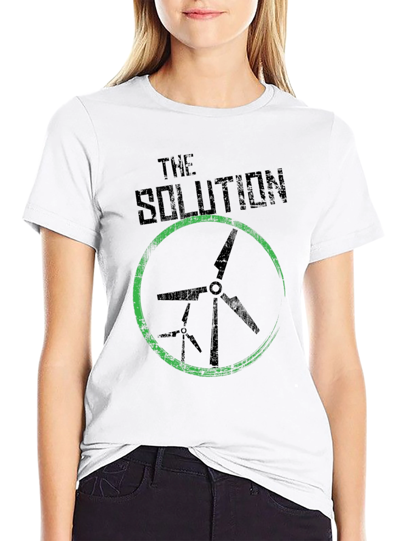 The Solution Wind Turbine Graphic T-Shirt
