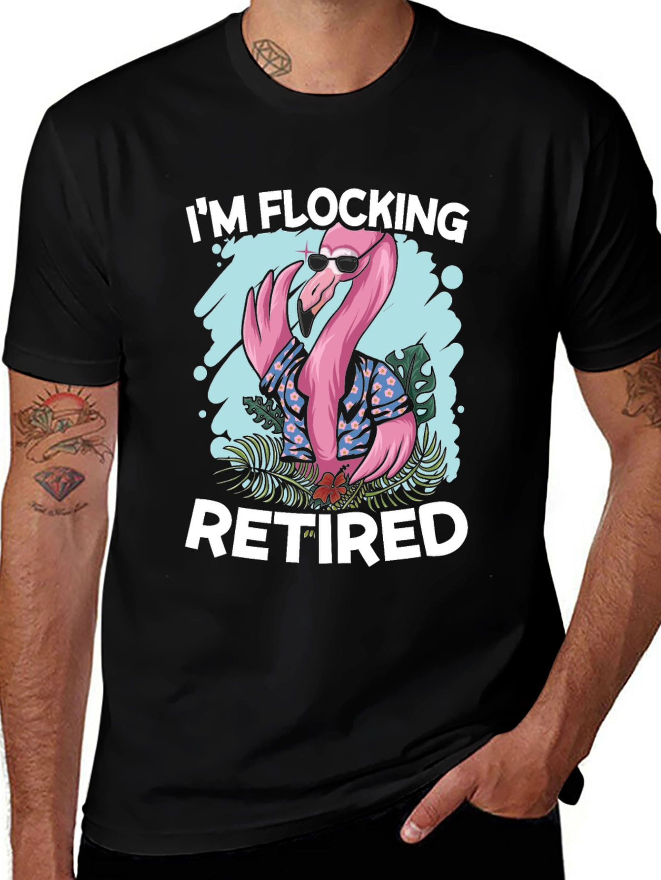 Im Flocking Retired T-Shirt - Flamingo Graphic Tee