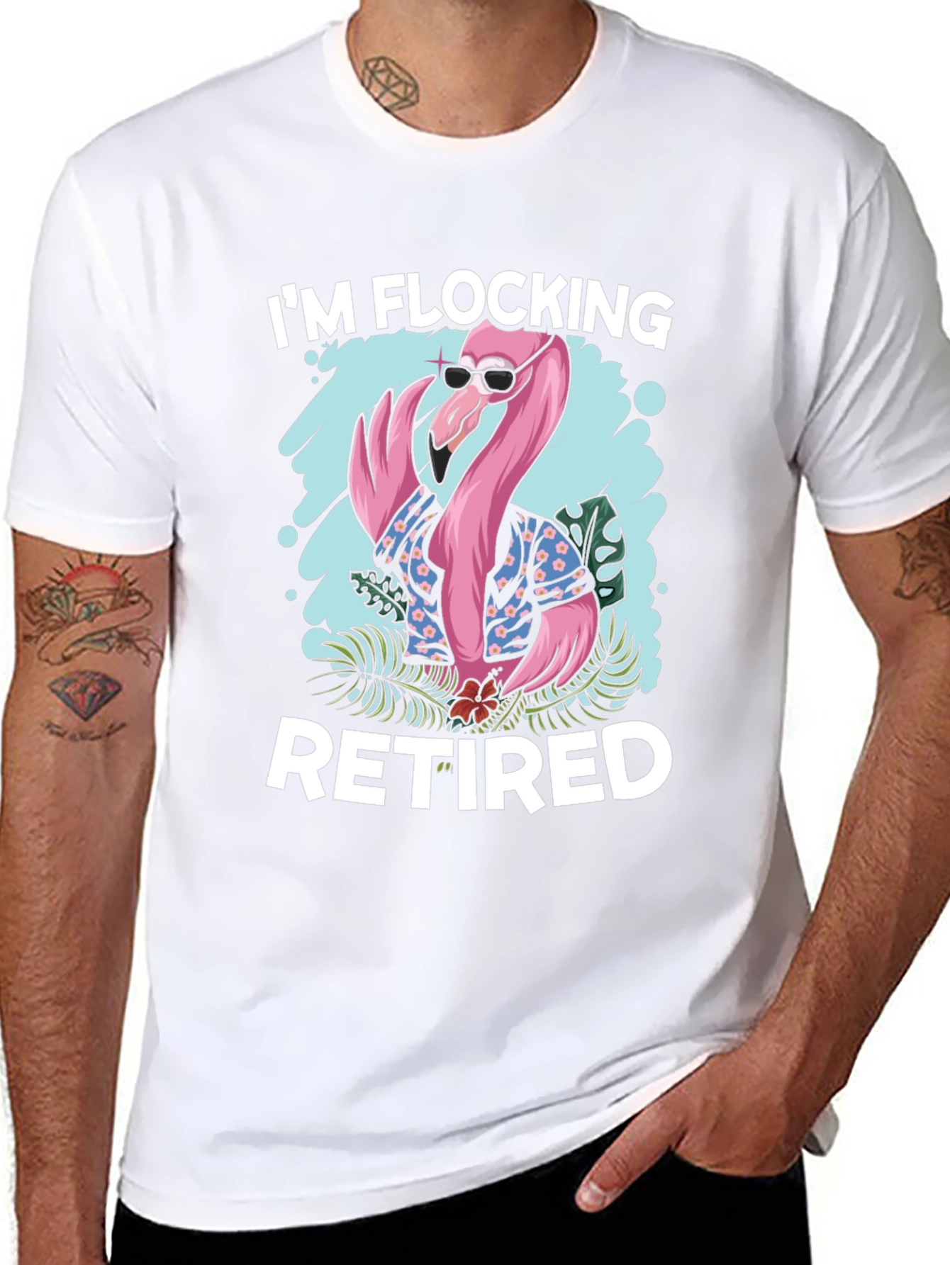 Im Flocking Retired T-Shirt - Flamingo Graphic Tee