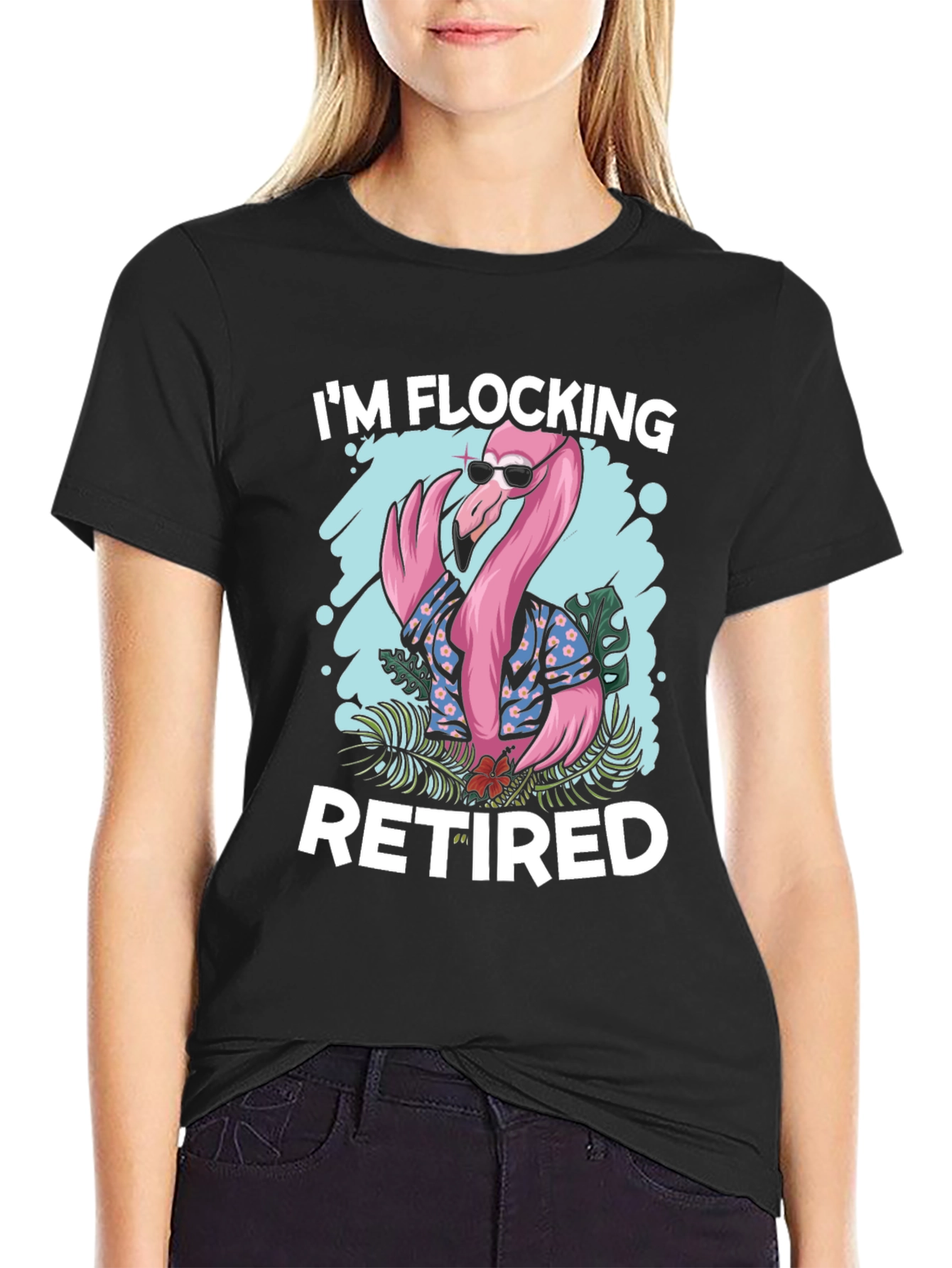 Im Flocking Retired T-Shirt - Flamingo Graphic Tee