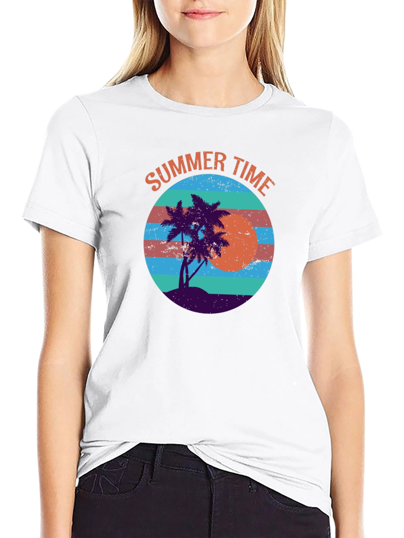 Summer Time Graphic Tee - Retro Beach Vibes