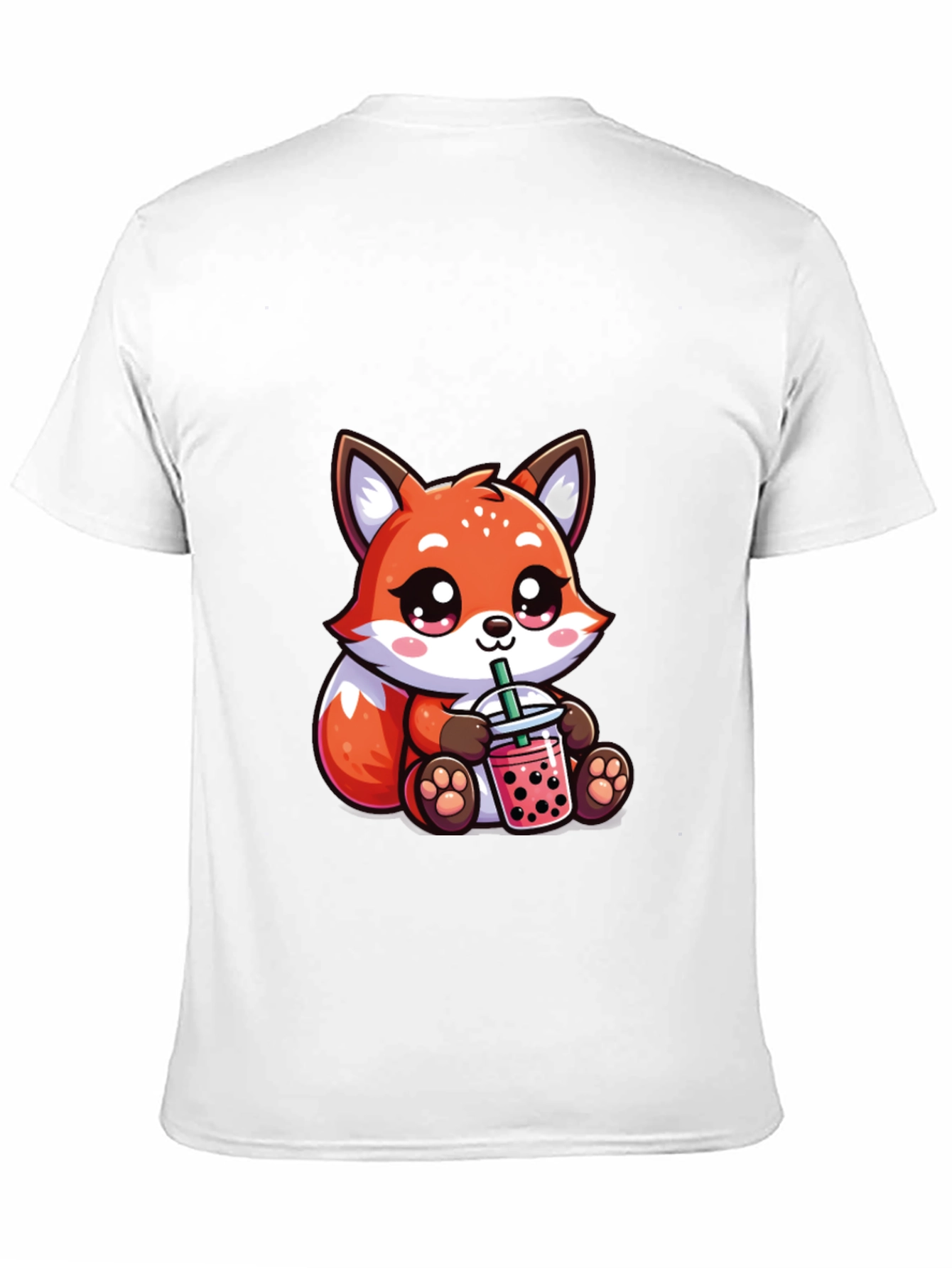 Cute Fox Boba Tea Graphic Tee - Unisex
