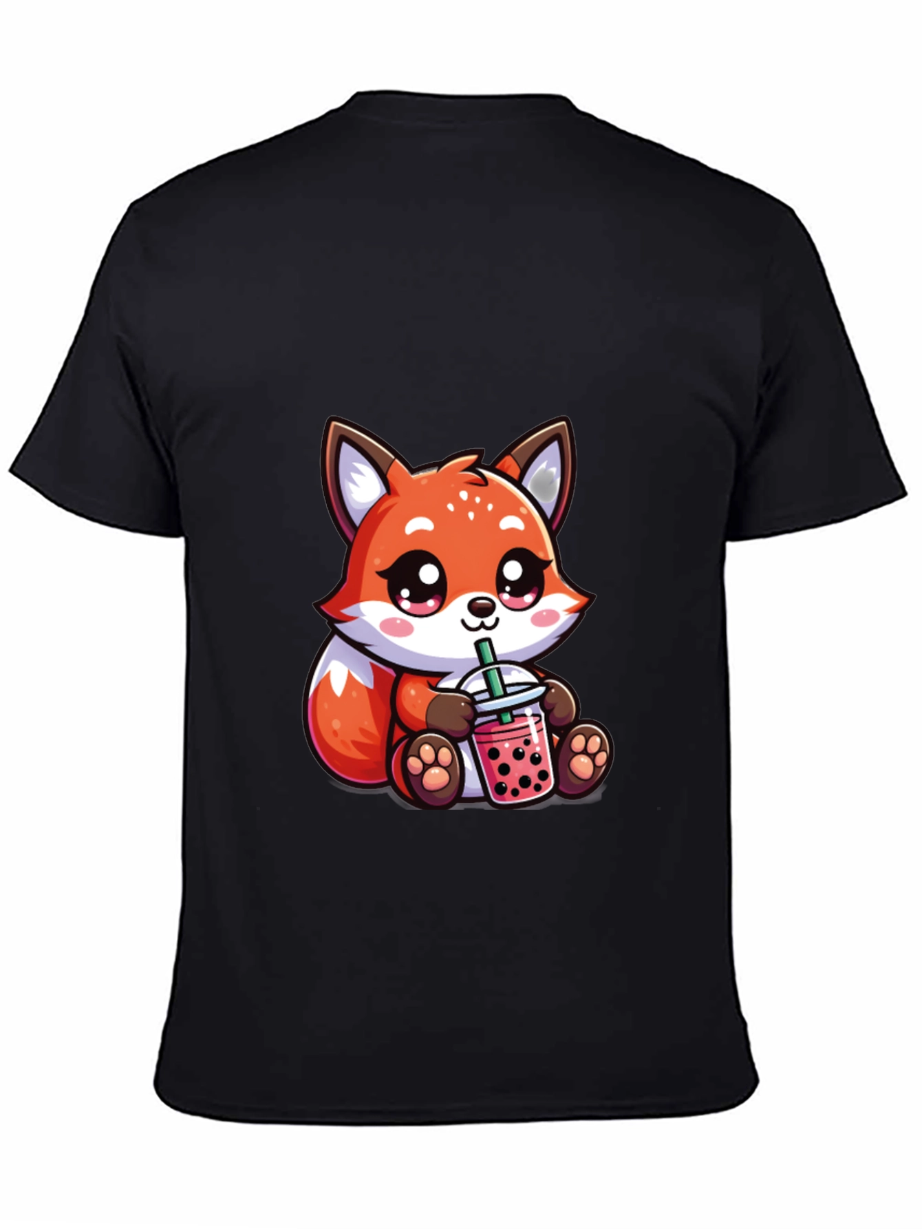 Cute Fox Boba Tea Graphic Tee - Unisex