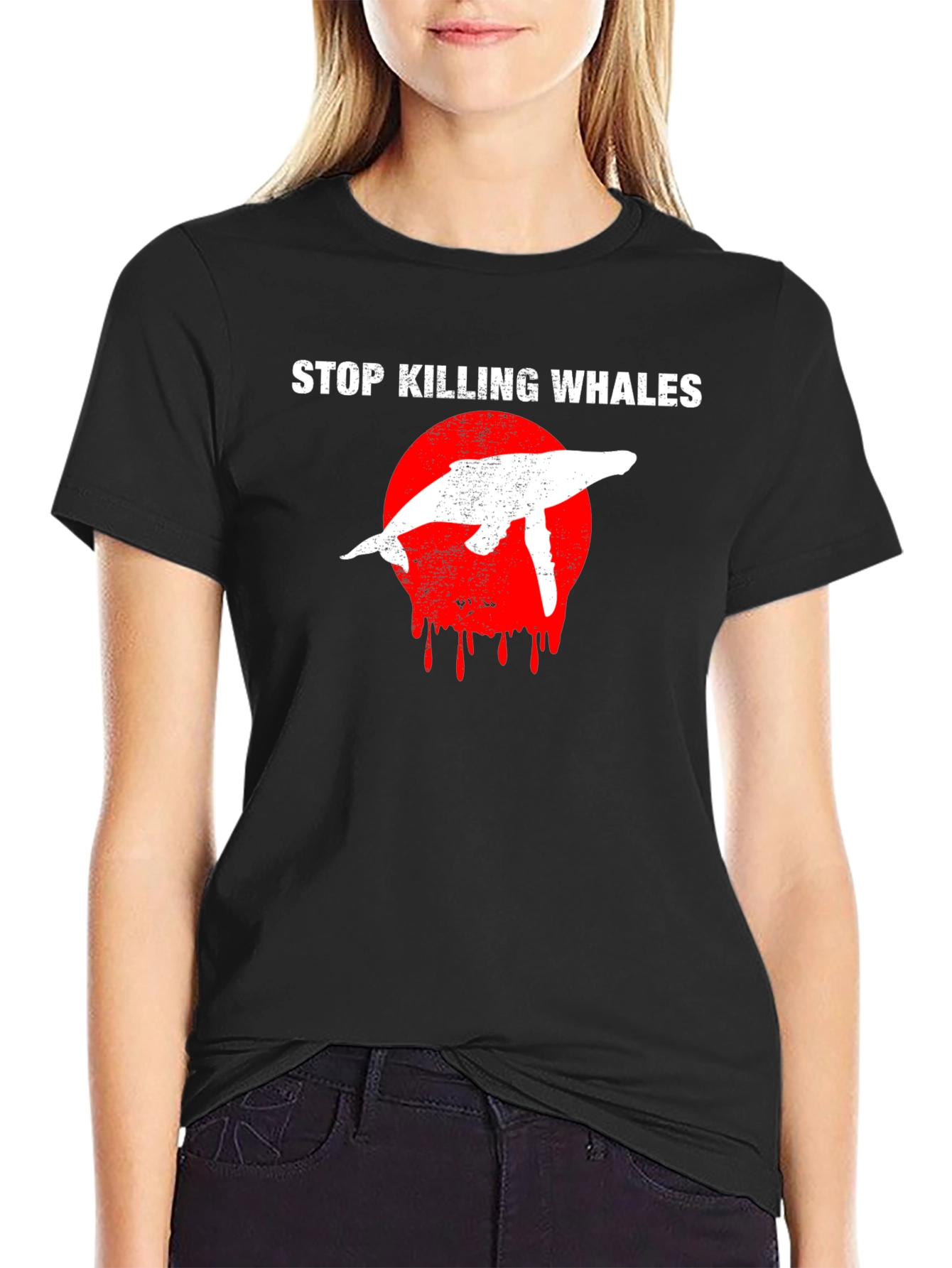 Stop Killing Whales Graphic T-Shirt