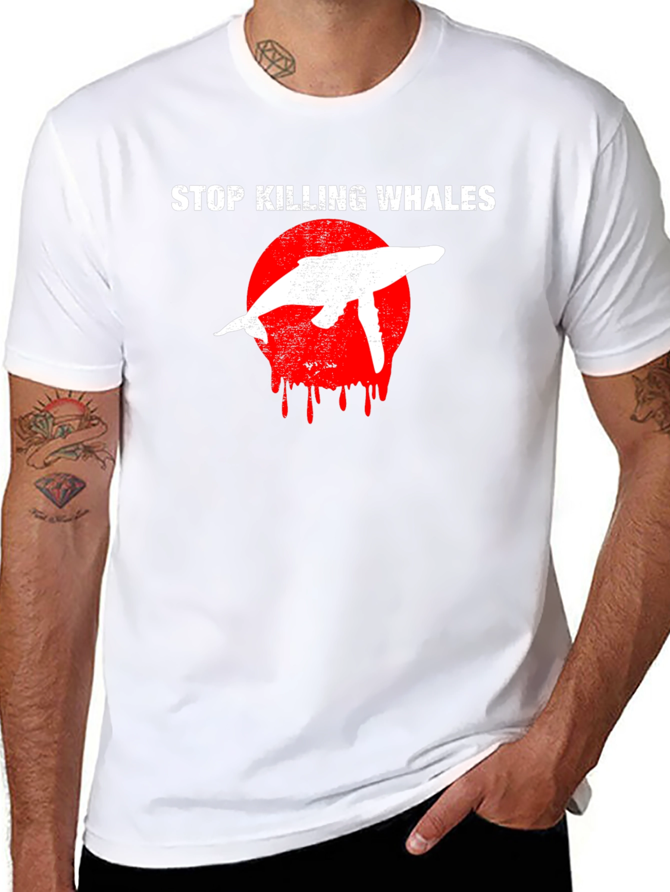 Stop Killing Whales Graphic T-Shirt