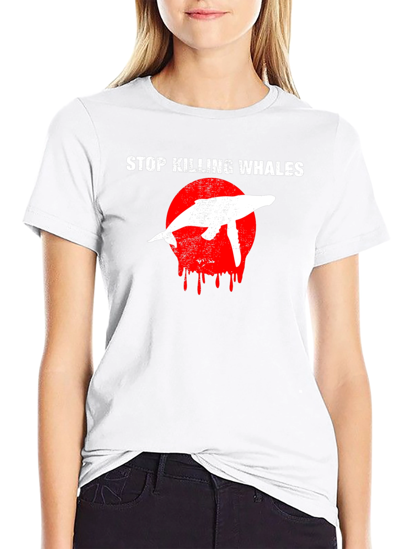 Stop Killing Whales Graphic T-Shirt