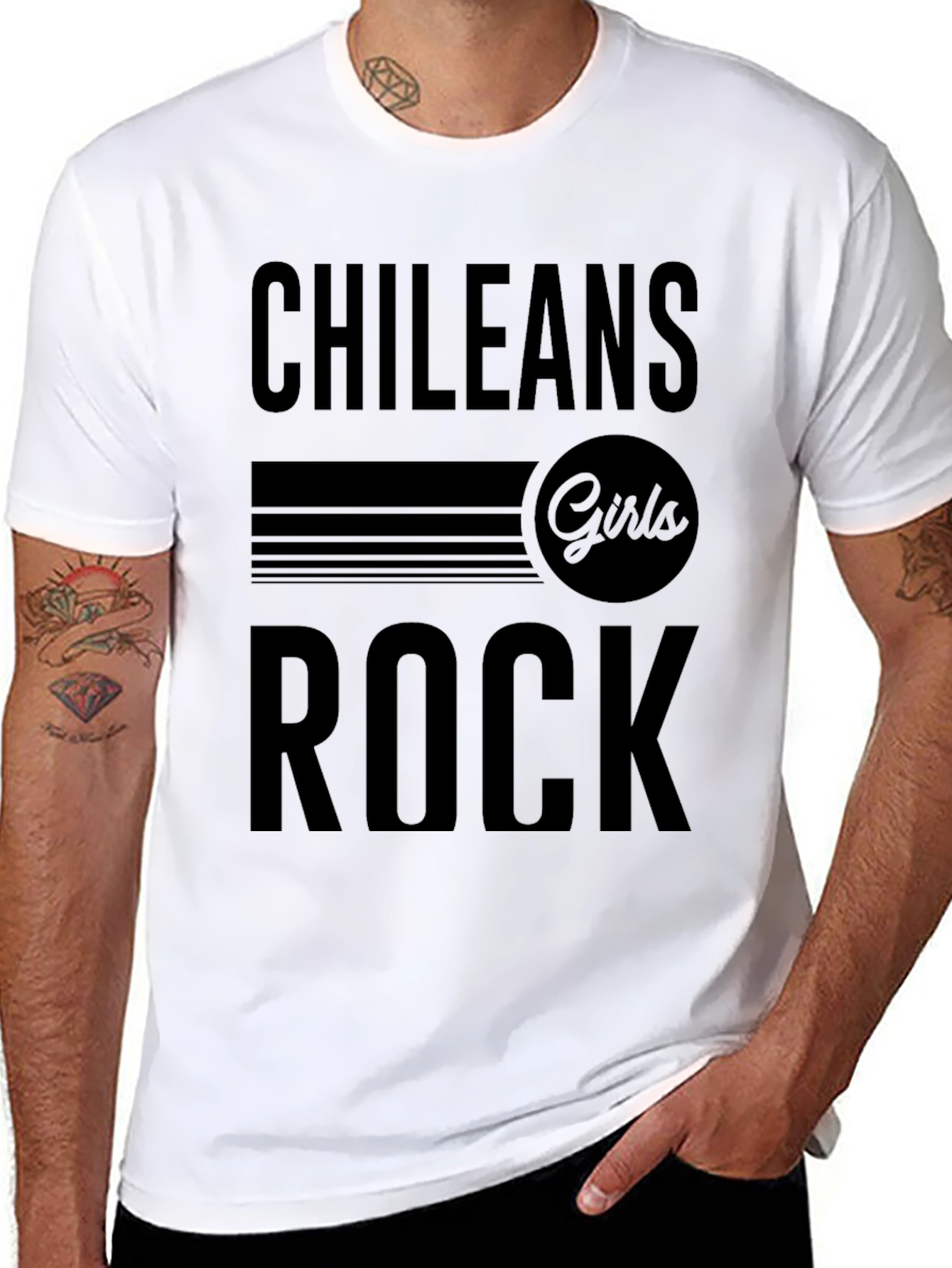 Chileans Girls Rock T-Shirt - Black Graphic Tee