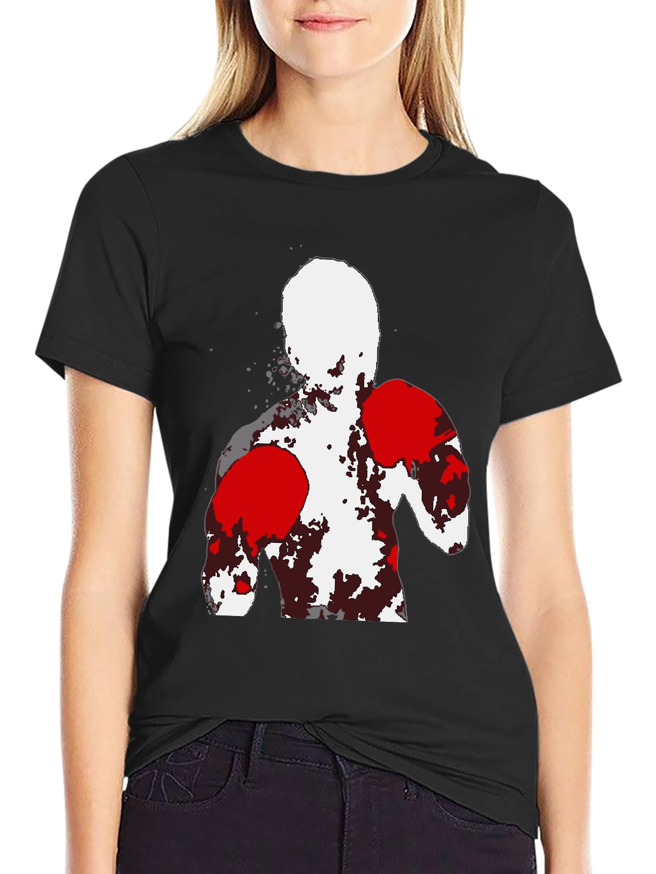 Abstract Boxer Graphic T-Shirt