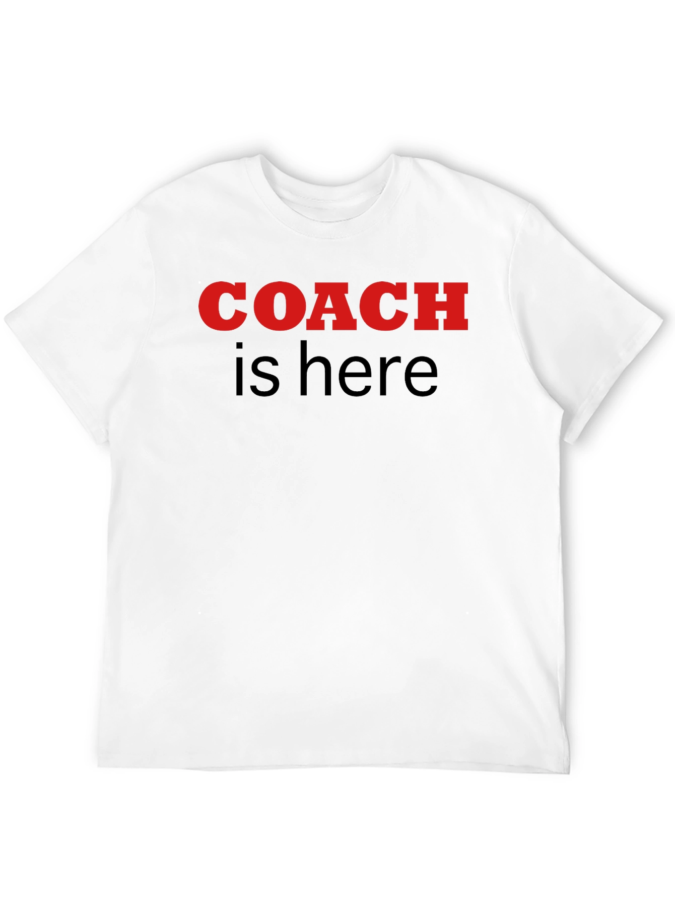 Coach Is Here Graphic Tee - Black Cotton T-Shirt