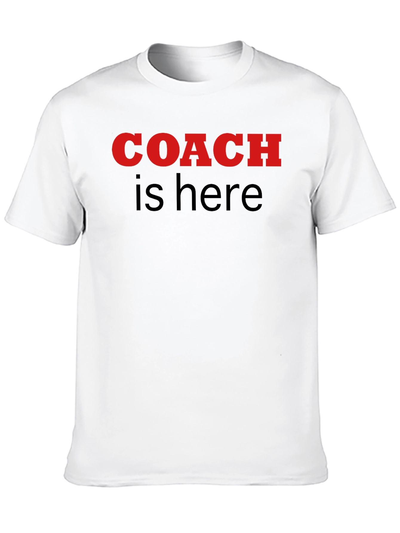 Coach Is Here Graphic Tee - Black Cotton T-Shirt