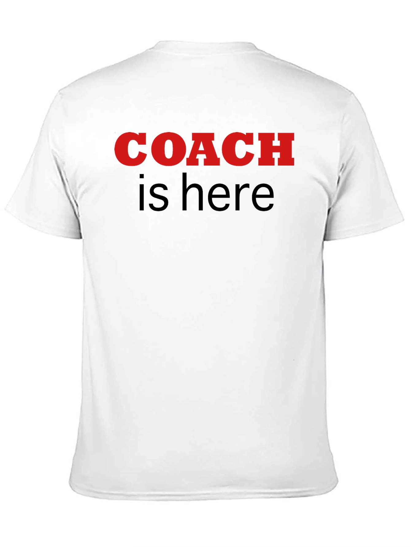 Coach Is Here Graphic Tee - Black Cotton T-Shirt