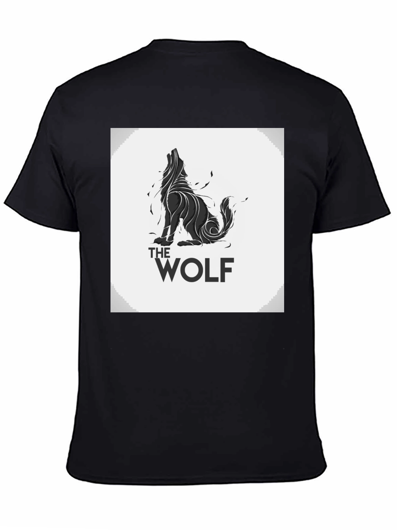 The Wolf Graphic Print T-Shirt - Black