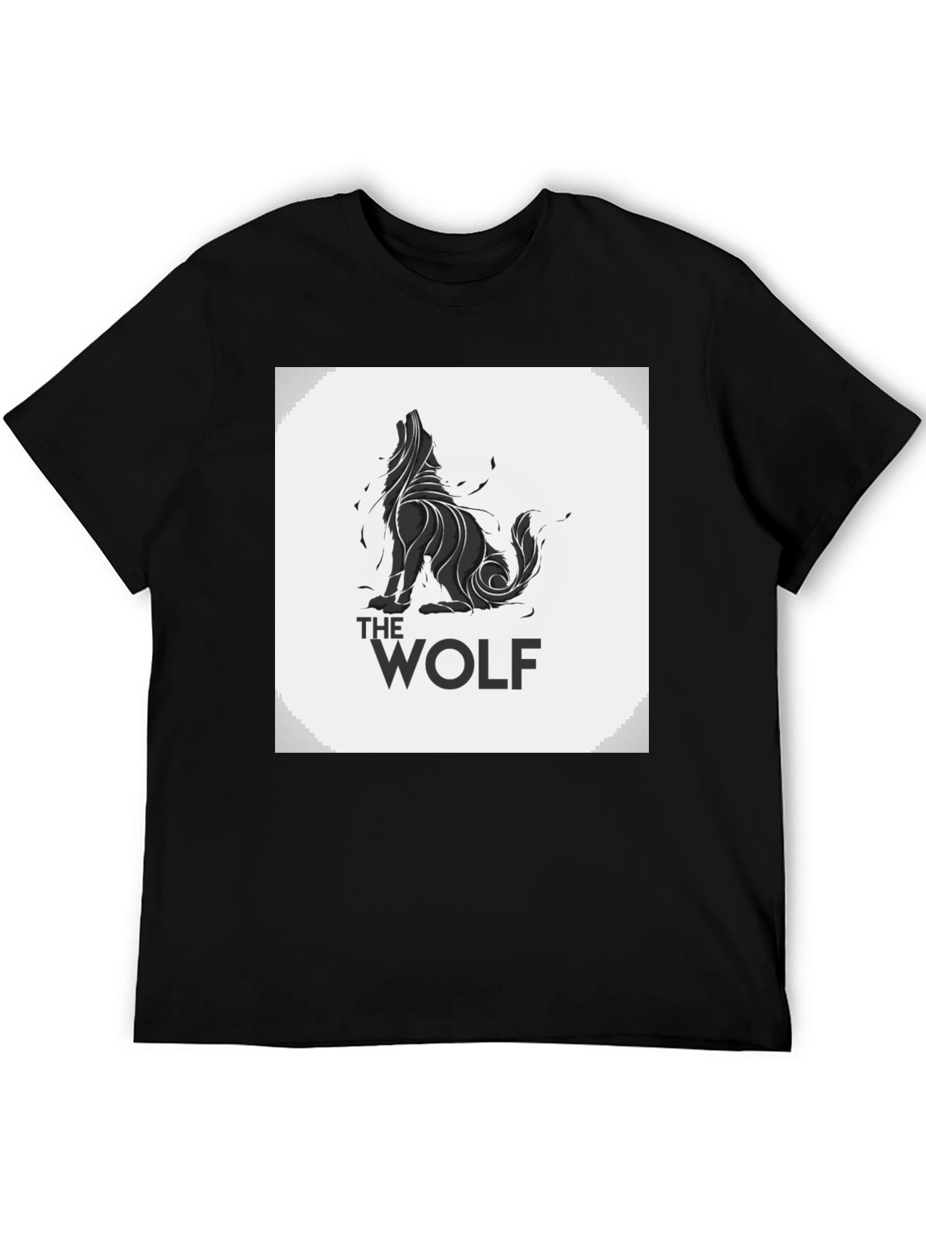 The Wolf Graphic Print T-Shirt - Black