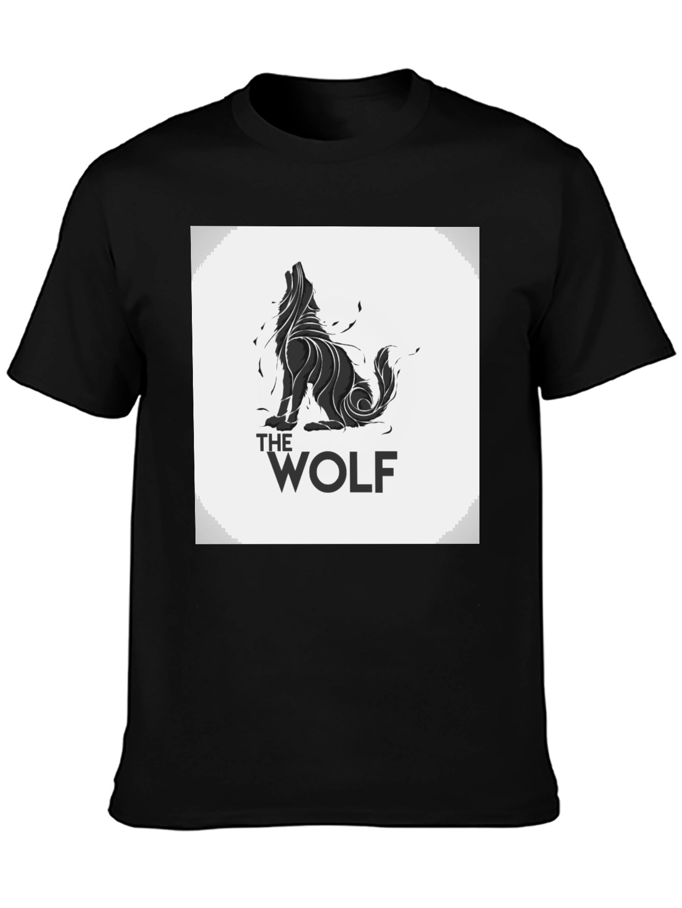 The Wolf Graphic Print T-Shirt - Black