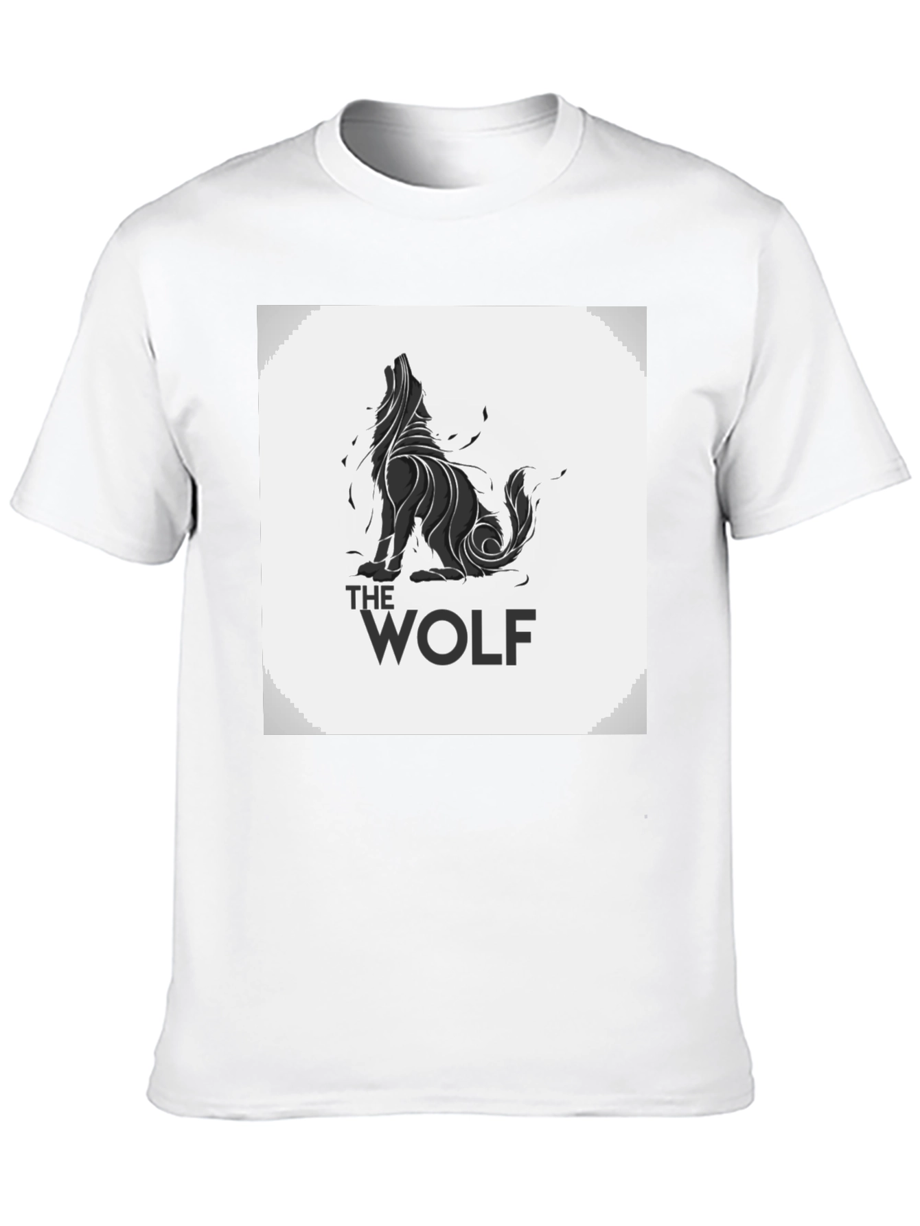 The Wolf Graphic Print T-Shirt - Black