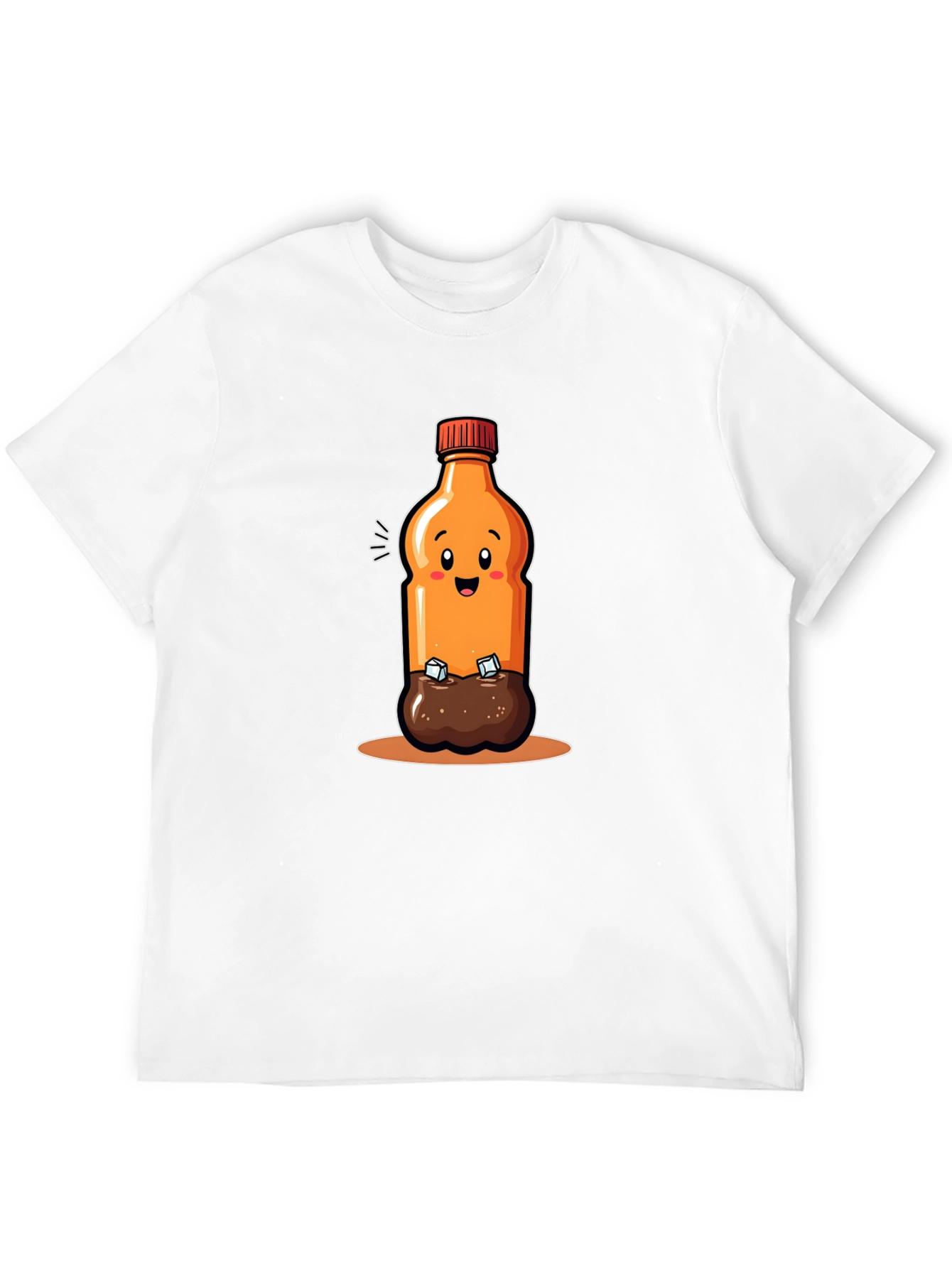 Cartoon Soda Bottle Black T-shirt