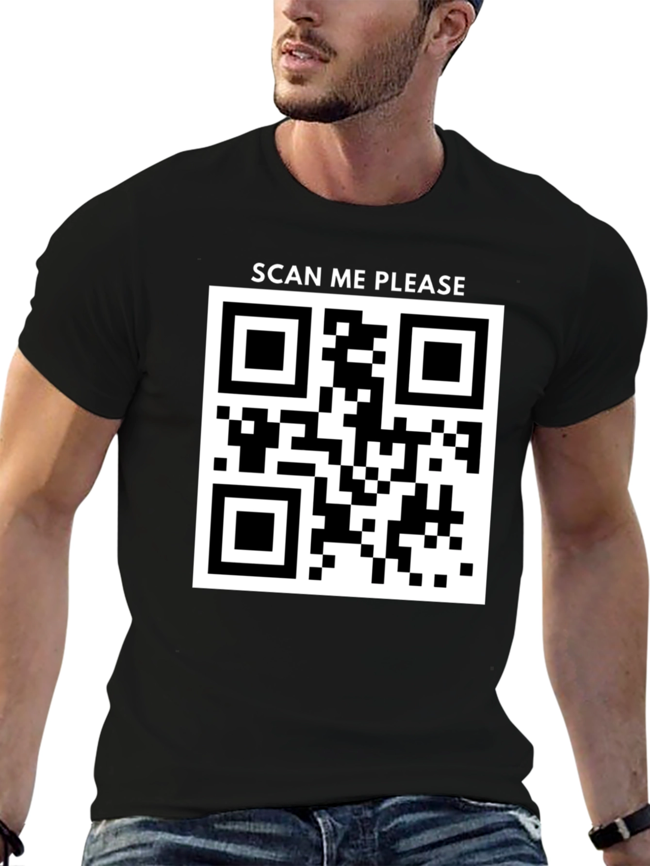 Scan Me Please QR Code T-Shirt