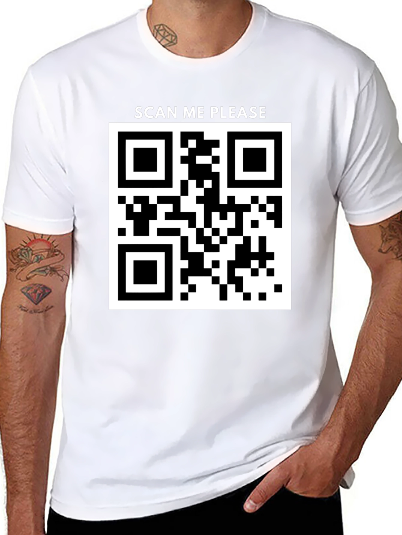 Scan Me Please QR Code T-Shirt