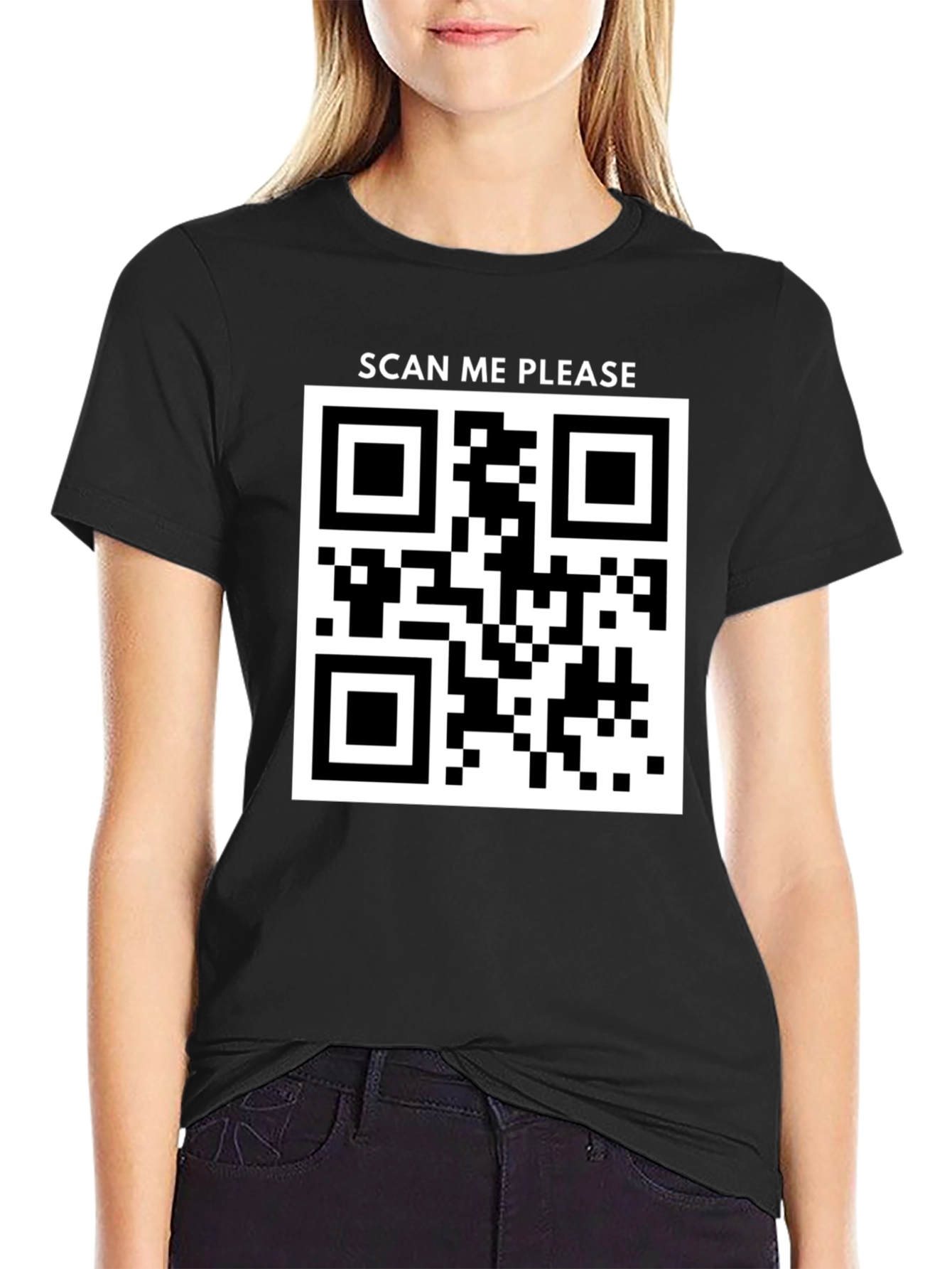 Scan Me Please QR Code T-Shirt
