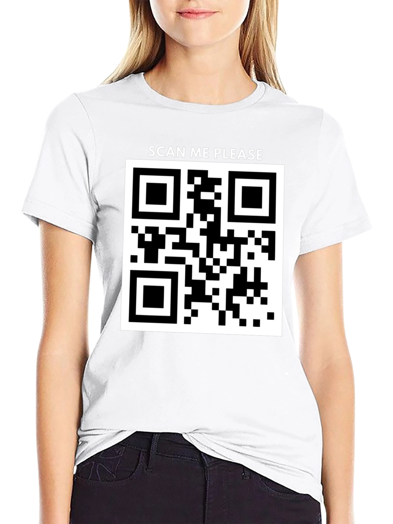 Scan Me Please QR Code T-Shirt
