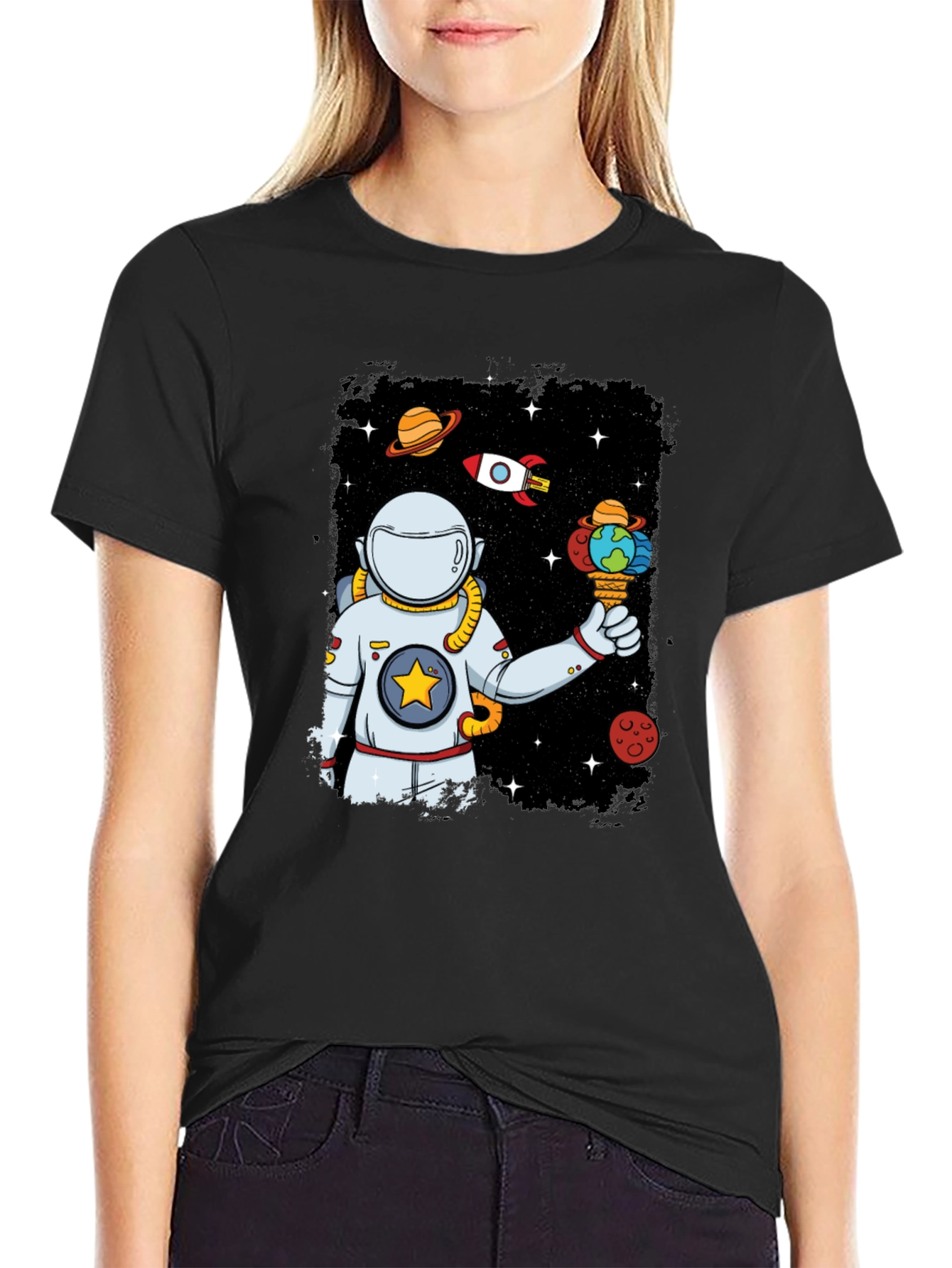 Space Ice Cream T-Shirt - Astronaut Universe Tee