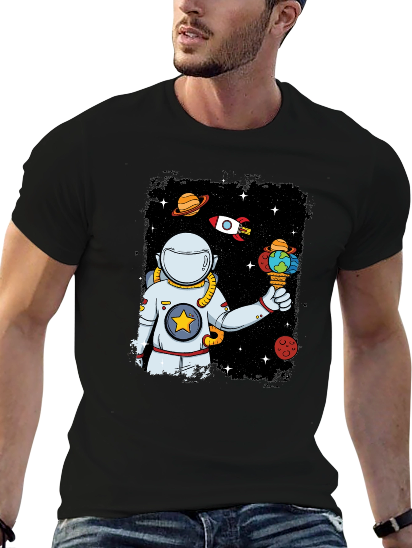 Space Ice Cream T-Shirt - Astronaut Universe Tee