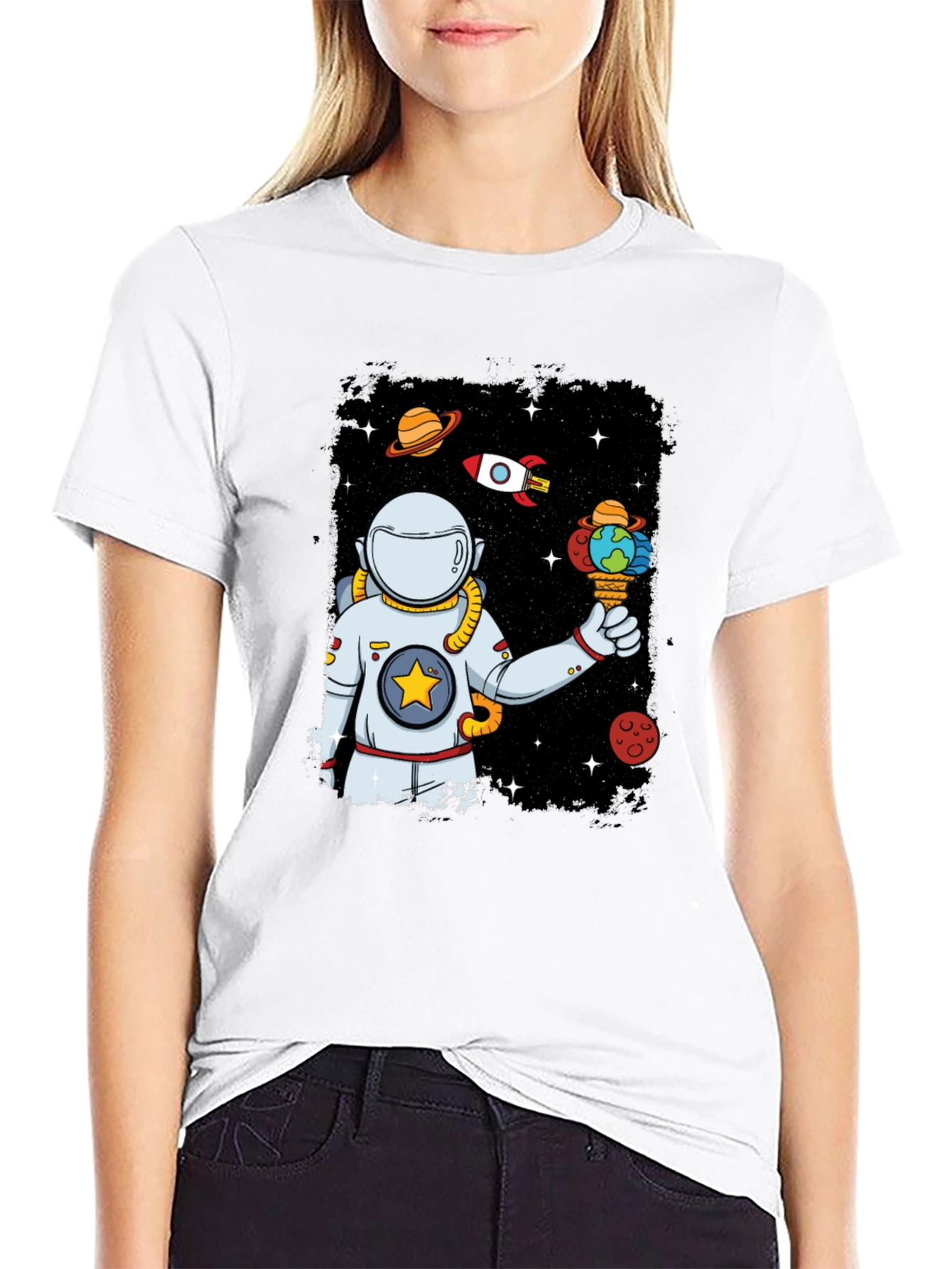 Space Ice Cream T-Shirt - Astronaut Universe Tee