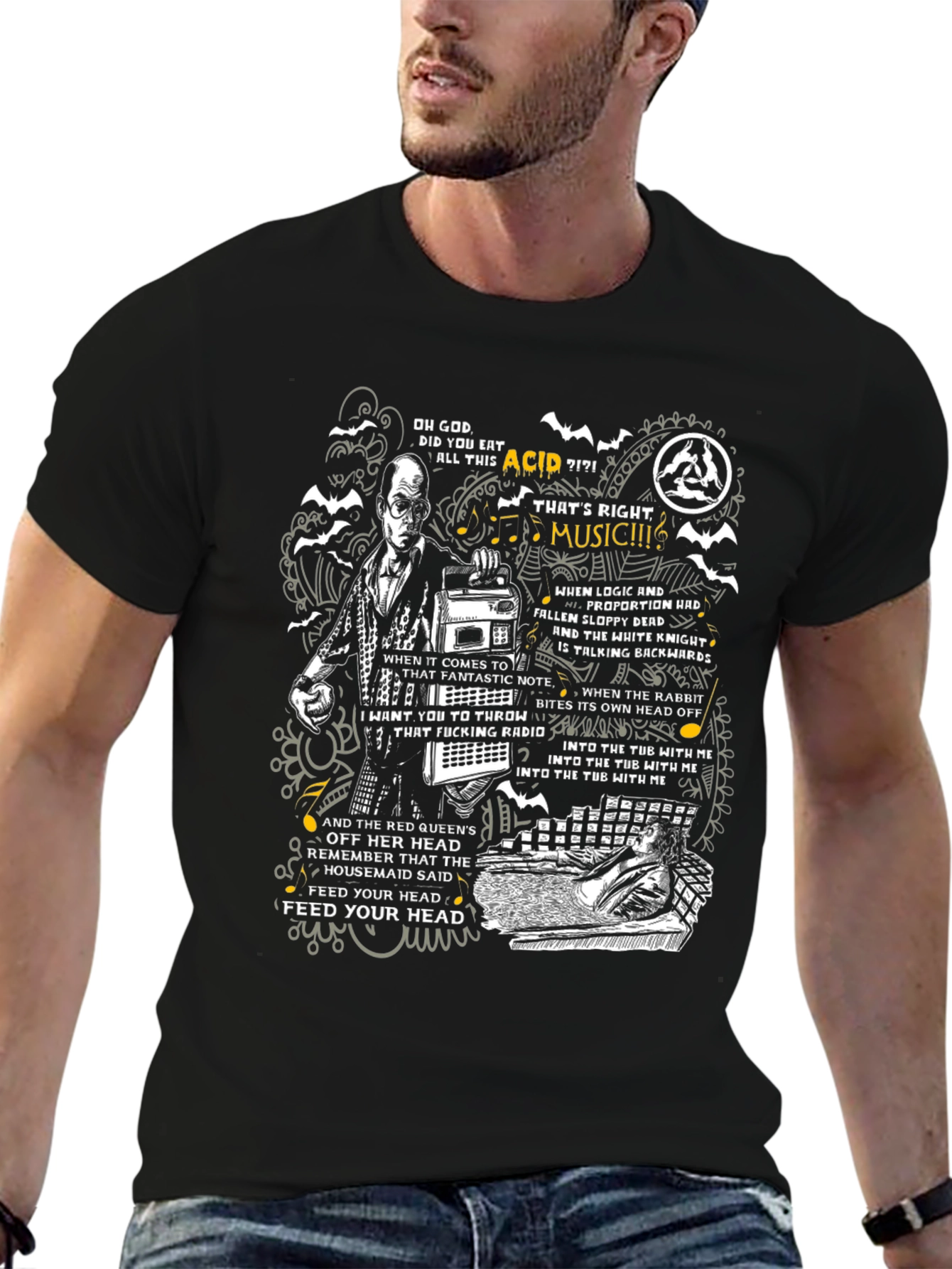 Acid Music T-Shirt - Feed Your Head Graphic Tee