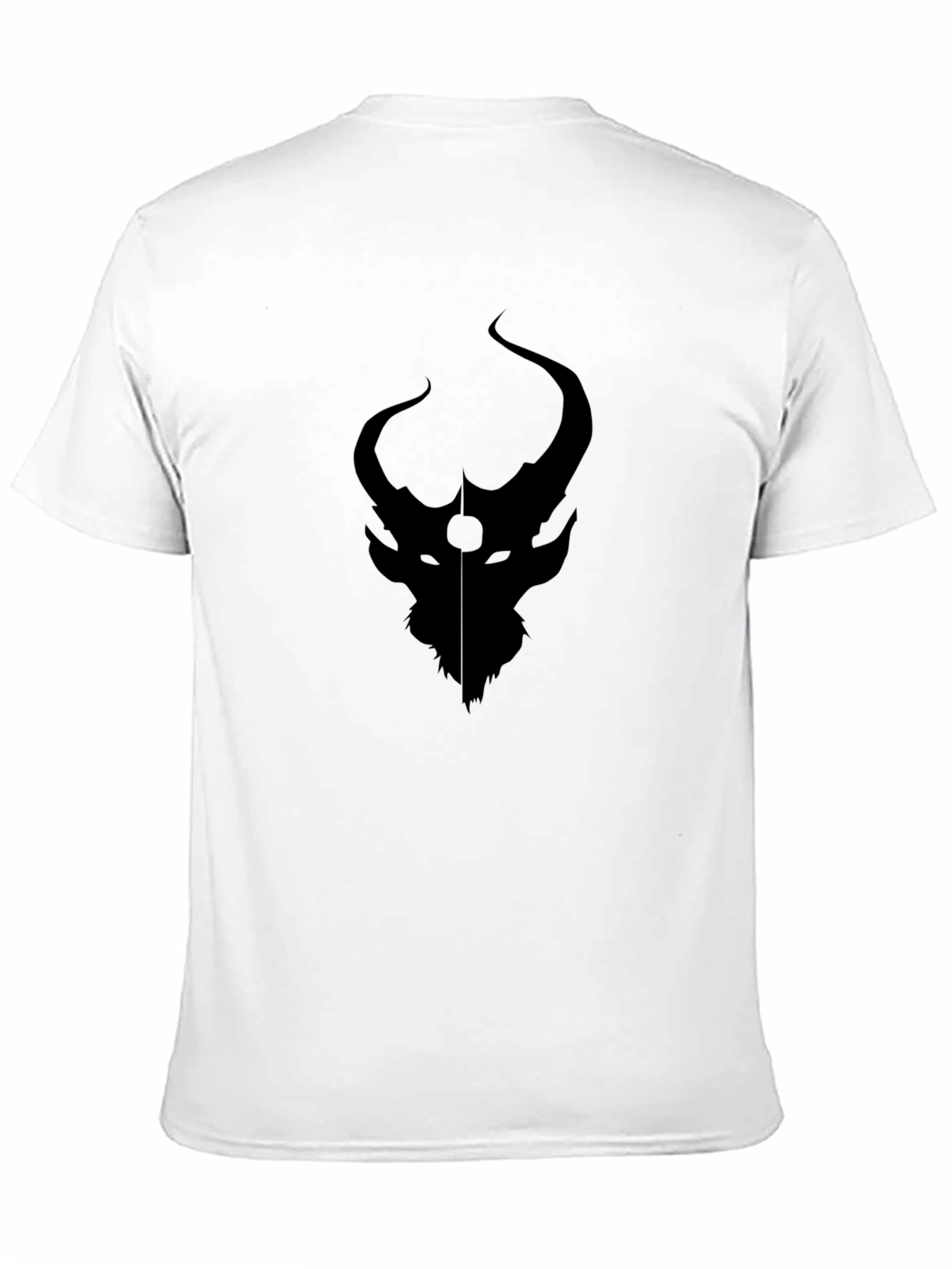 Dark Horned Creature Graphic Print T-Shirt