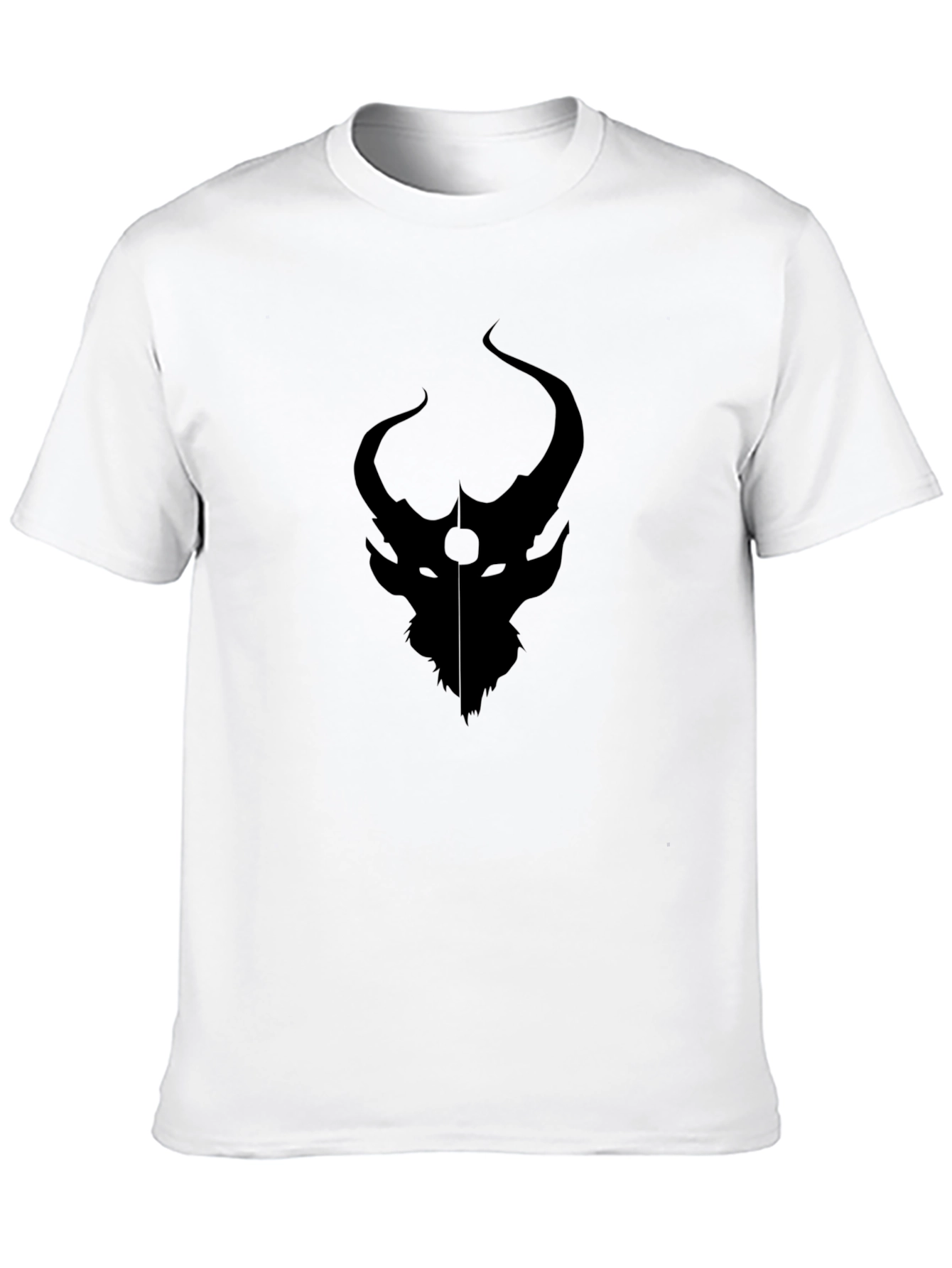Dark Horned Creature Graphic Print T-Shirt