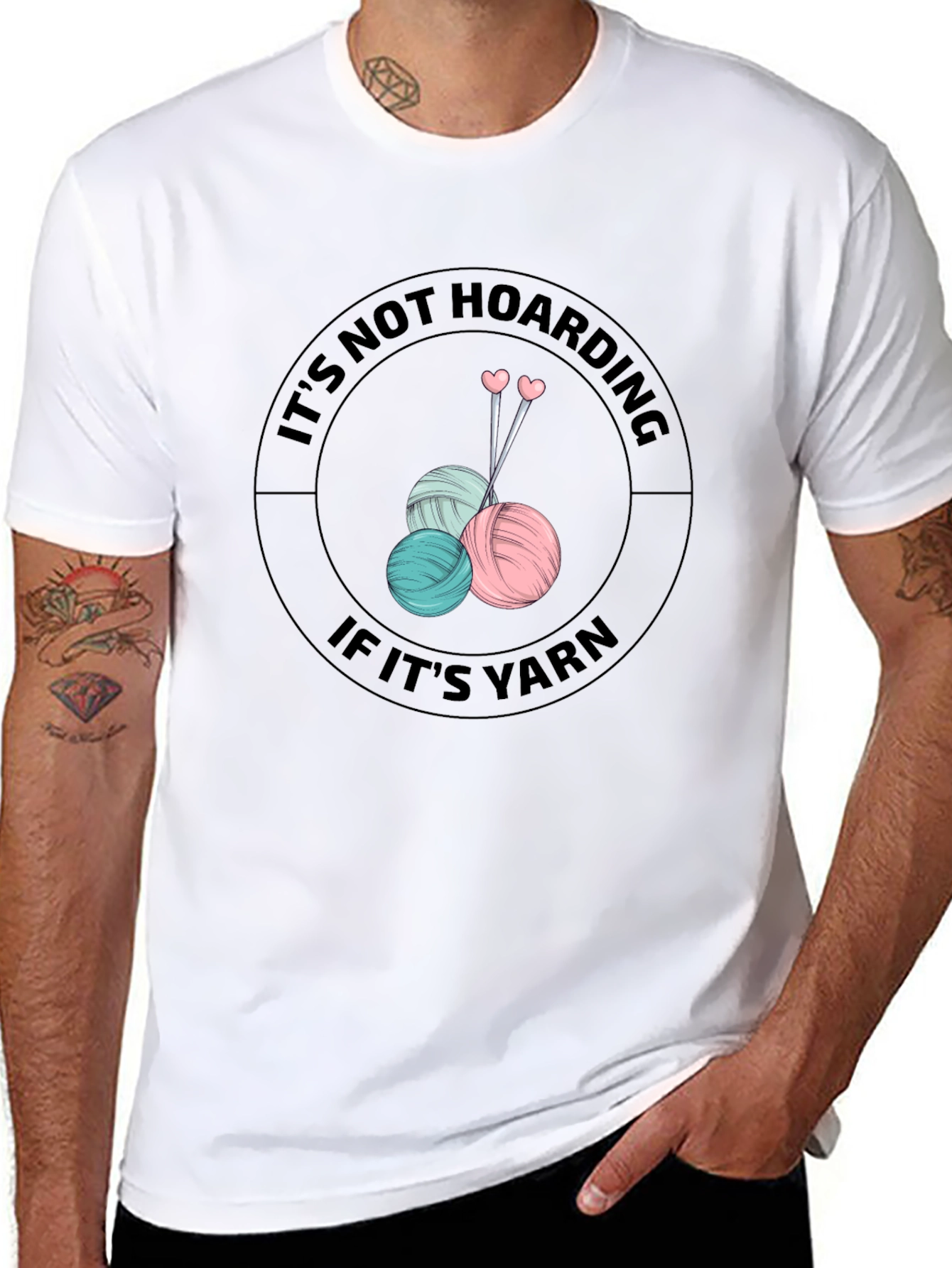 Its Not Hoarding If Its Yarn Knitters T-Shirt