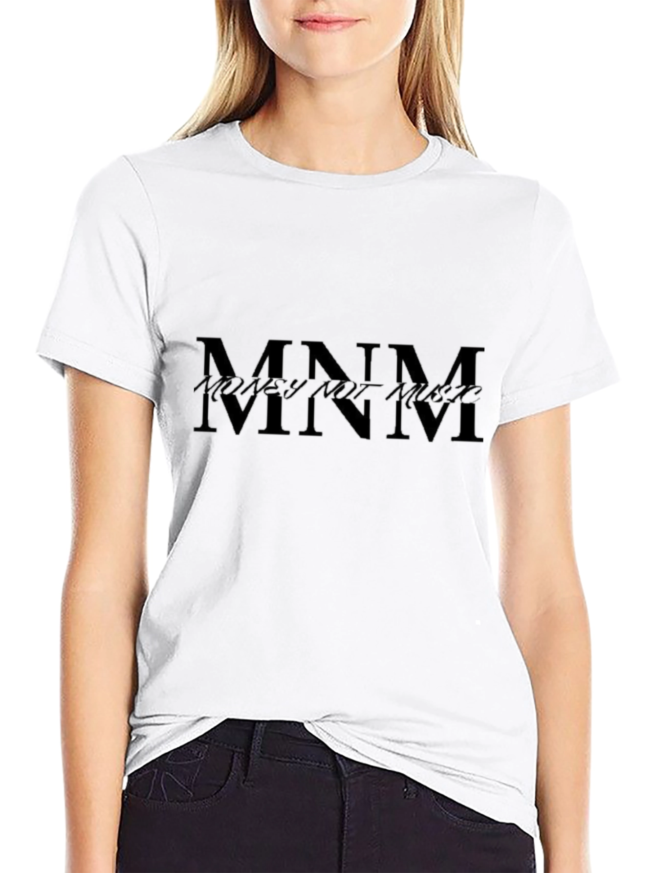 Black MNM Money Not Music Graphic T-Shirt