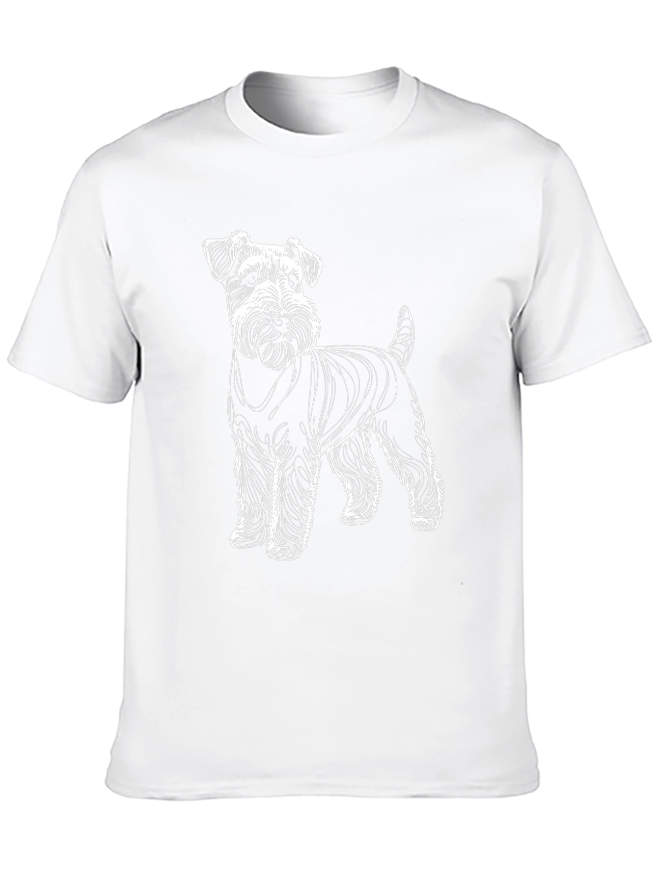 Dog Graphic T-Shirt | Schnauzer Line Art Tee