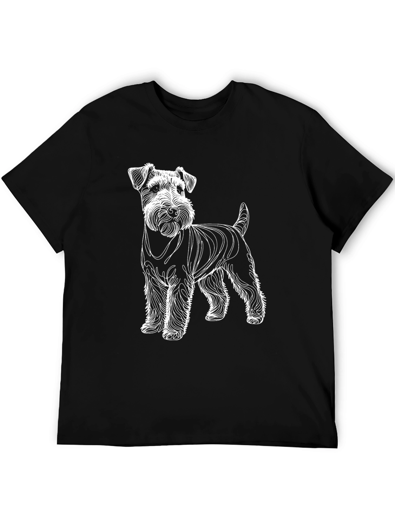 Dog Graphic T-Shirt | Schnauzer Line Art Tee