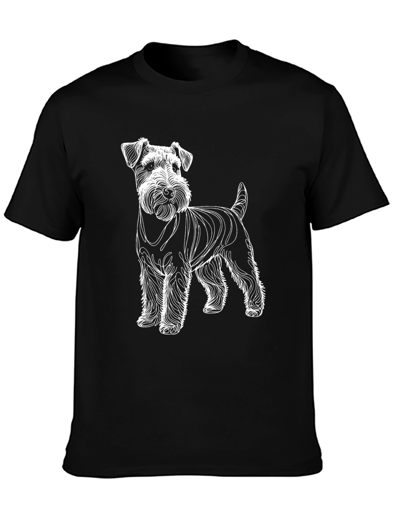 Dog Graphic T-Shirt | Schnauzer Line Art Tee