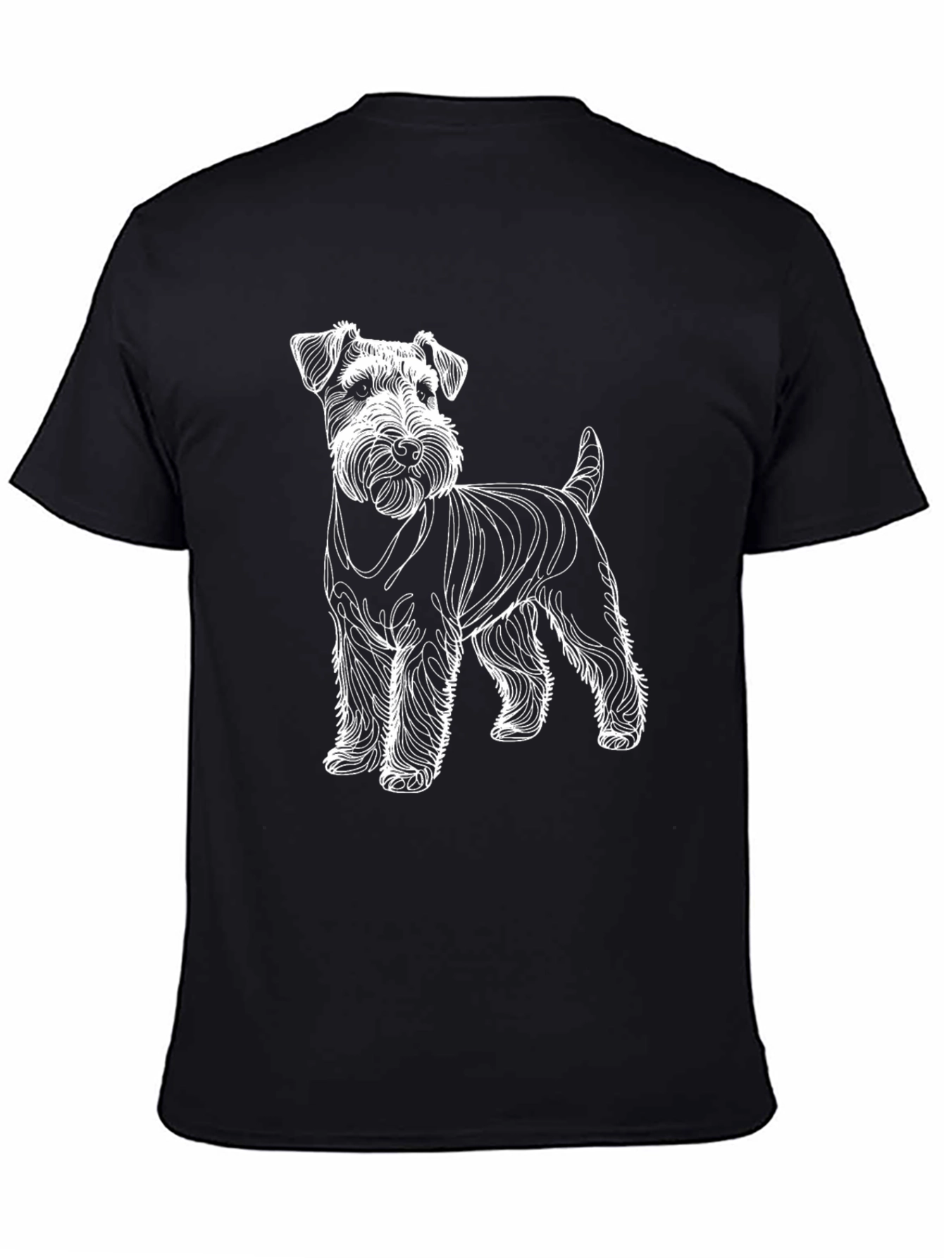 Dog Graphic T-Shirt | Schnauzer Line Art Tee