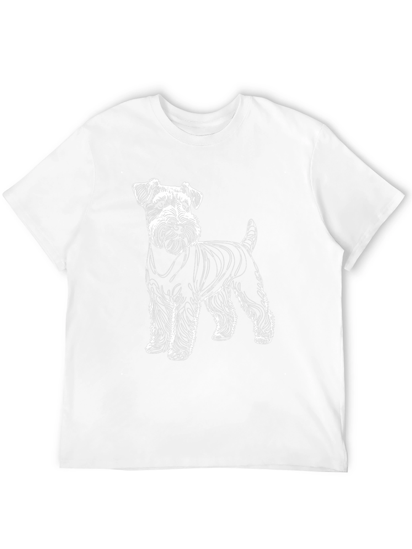 Dog Graphic T-Shirt | Schnauzer Line Art Tee