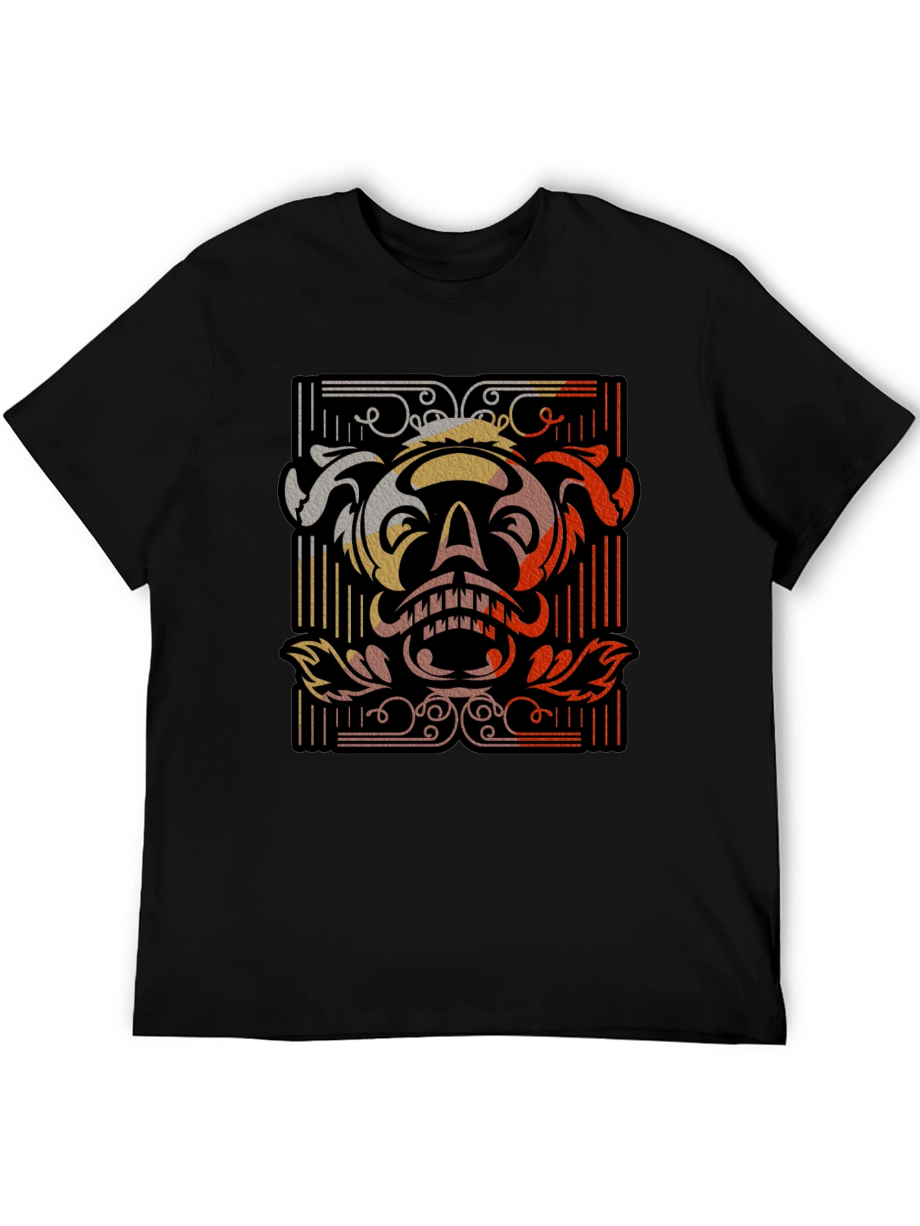 Skull Graphic Black T-Shirt - Unique Retro Design