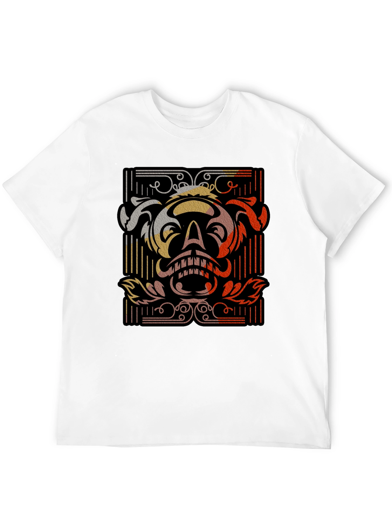 Skull Graphic Black T-Shirt - Unique Retro Design