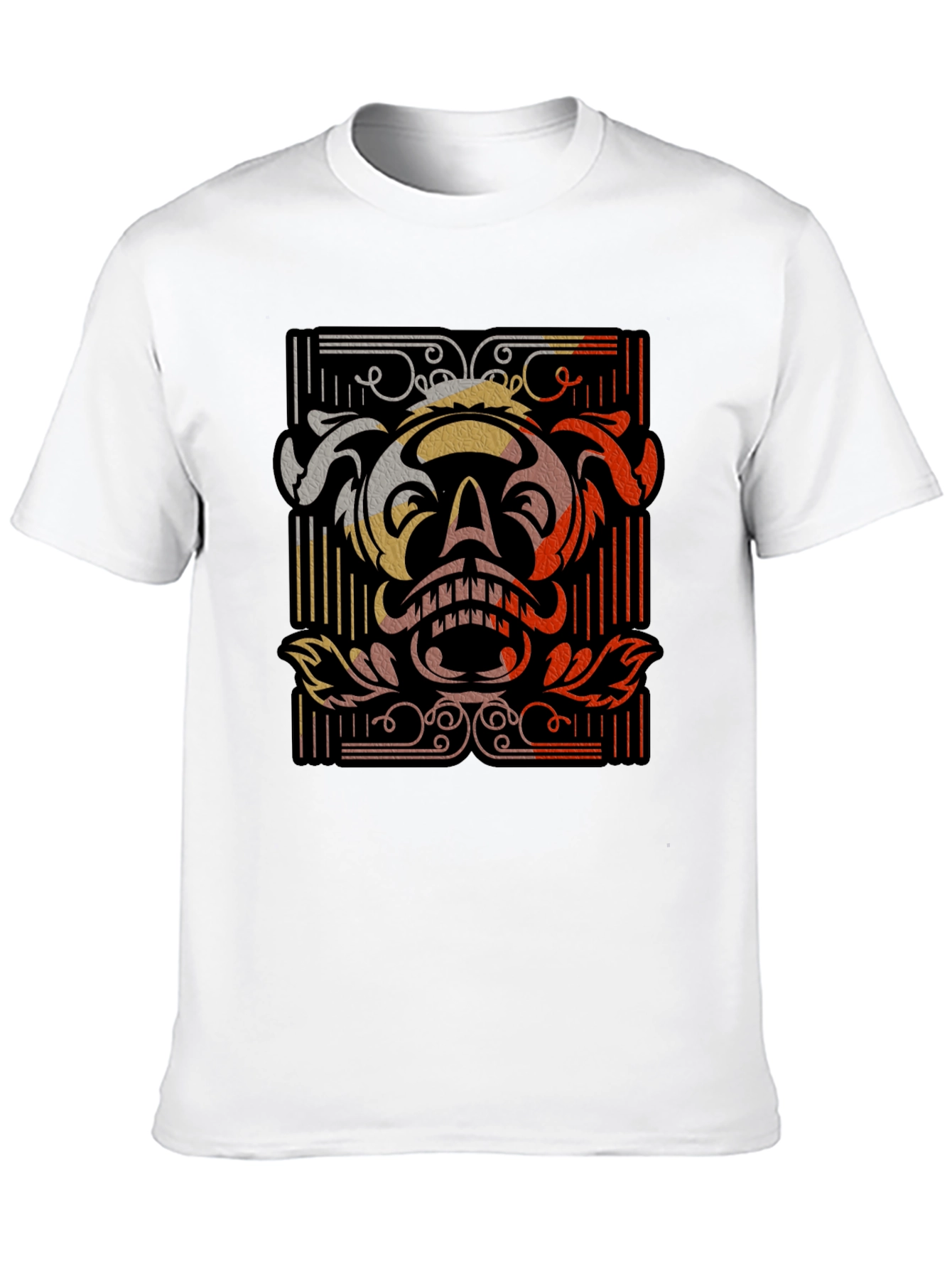 Skull Graphic Black T-Shirt - Unique Retro Design