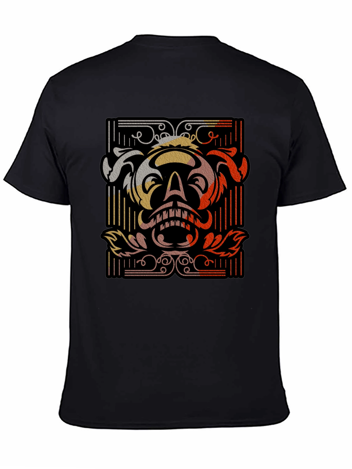 Skull Graphic Black T-Shirt - Unique Retro Design