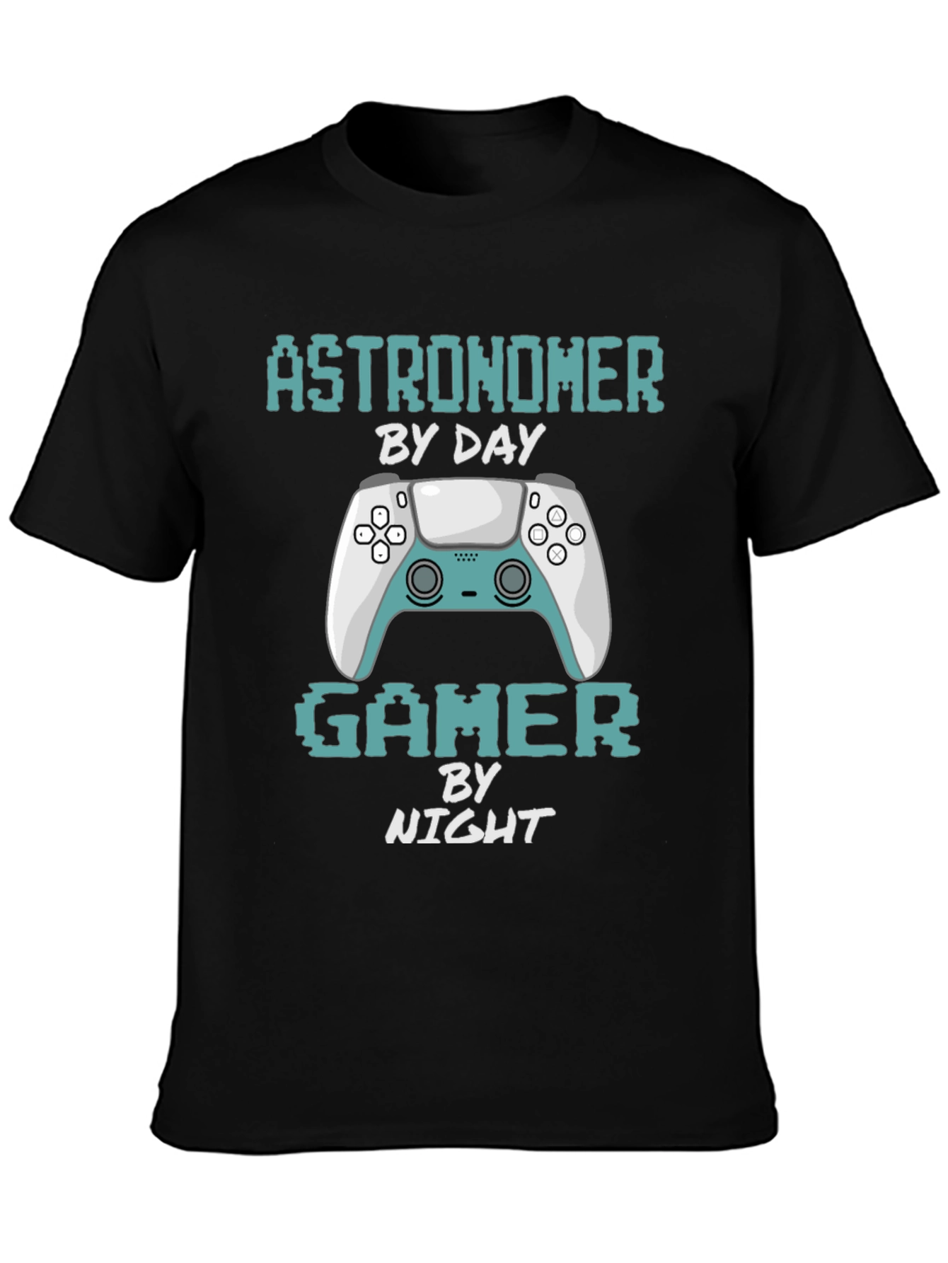 Astronomer Gamer T-Shirt: By Day By Night