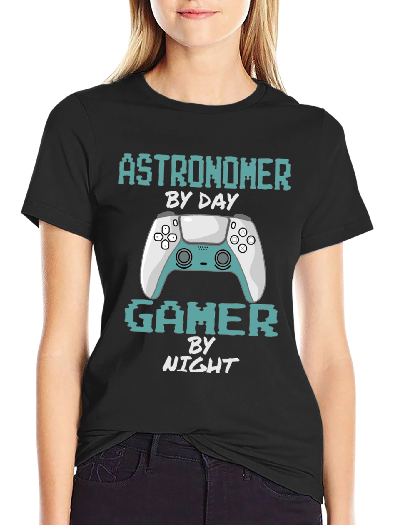 Astronomer Gamer T-Shirt: By Day By Night