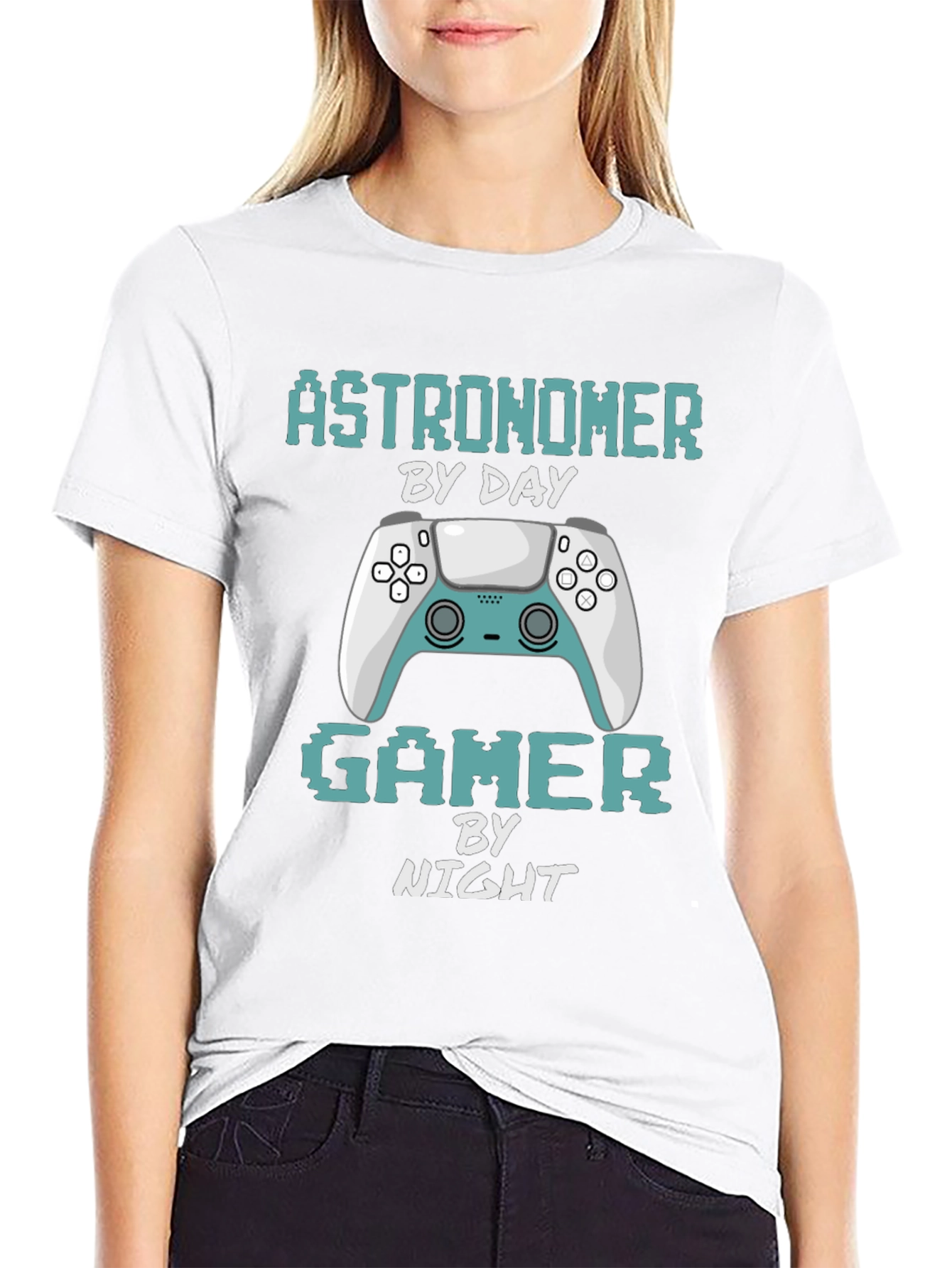 Astronomer Gamer T-Shirt: By Day By Night